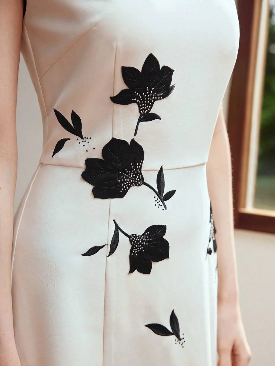 PREMIUM RHINESTONES APPLIQUES DETAIL DRESSHOLIDAY PARTY BIRTHDAY FORMAL EVENING OCCASSION