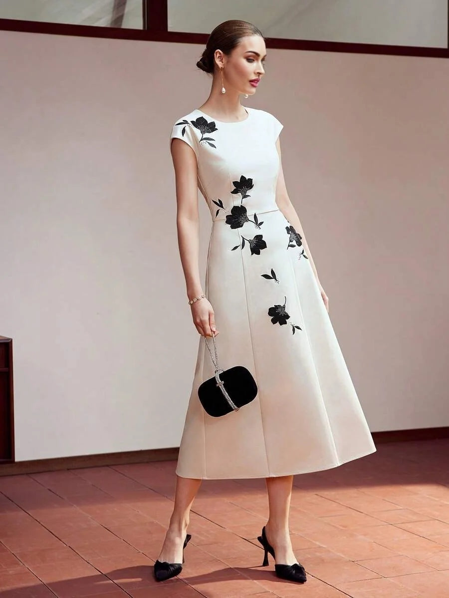 PREMIUM RHINESTONES APPLIQUES DETAIL DRESSHOLIDAY PARTY BIRTHDAY FORMAL EVENING OCCASSION