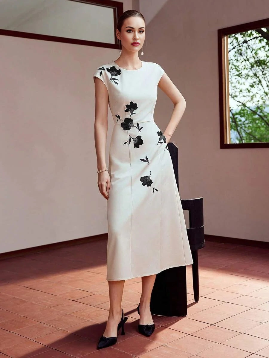 PREMIUM RHINESTONES APPLIQUES DETAIL DRESSHOLIDAY PARTY BIRTHDAY FORMAL EVENING OCCASSION