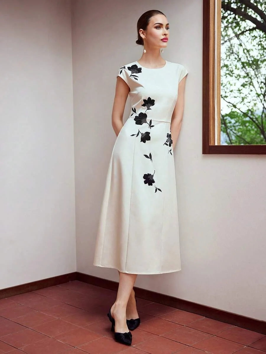 PREMIUM RHINESTONES APPLIQUES DETAIL DRESSHOLIDAY PARTY BIRTHDAY FORMAL EVENING OCCASSION