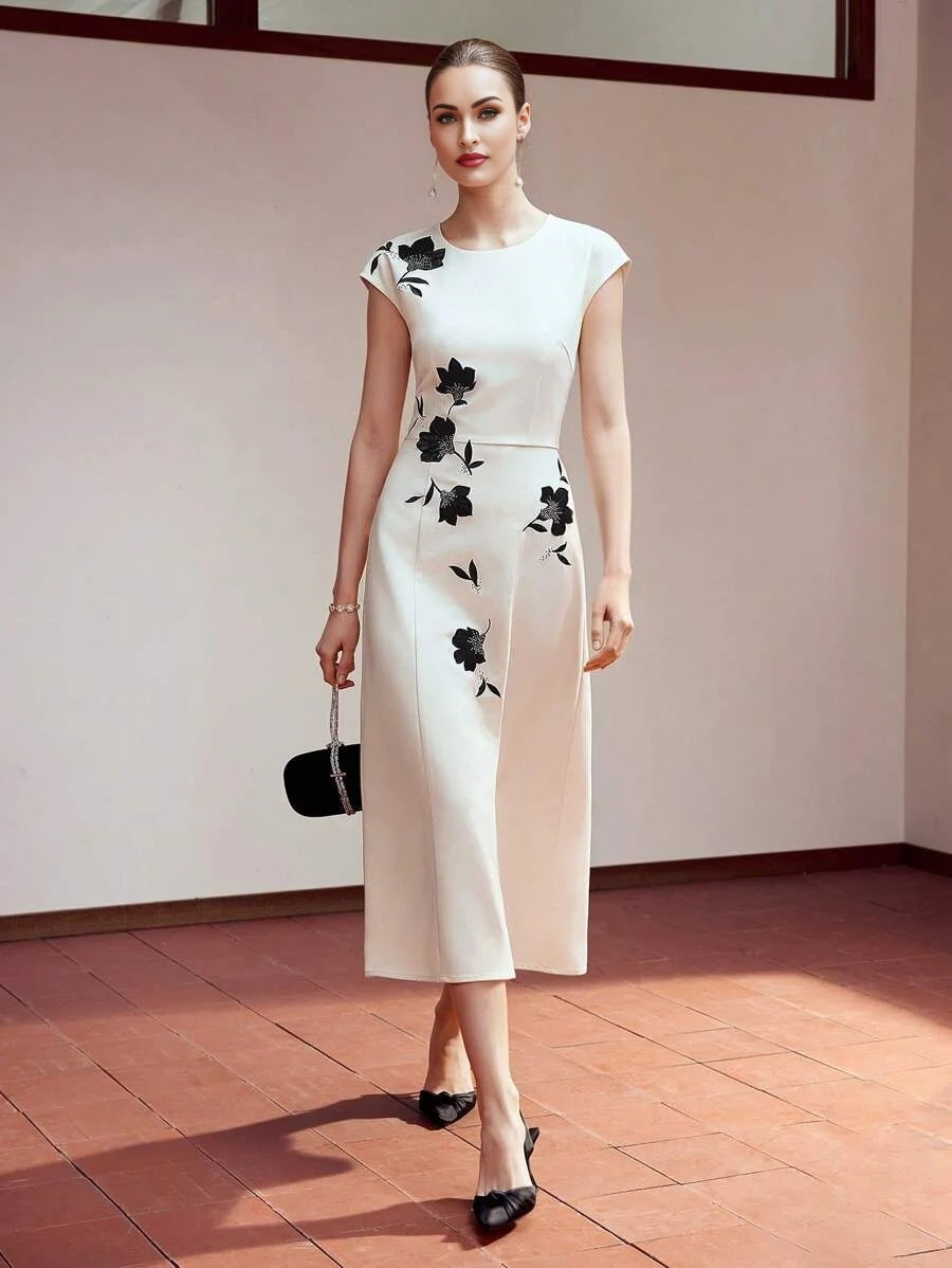 PREMIUM RHINESTONES APPLIQUES DETAIL DRESSHOLIDAY PARTY BIRTHDAY FORMAL EVENING OCCASSION