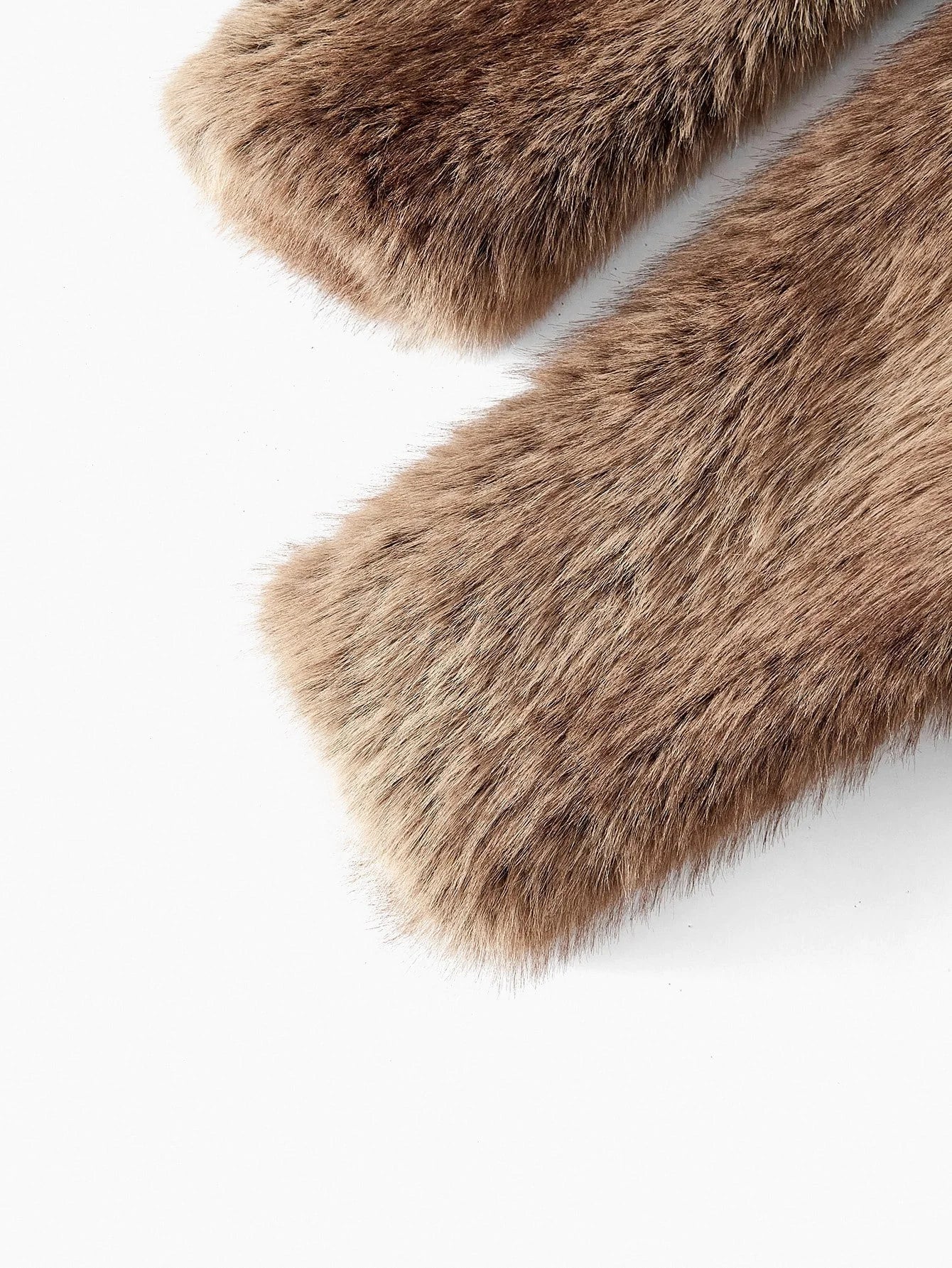 PREMIUM ROUND NECK LONG FAUX FUR COAT AUTUMNWINTER