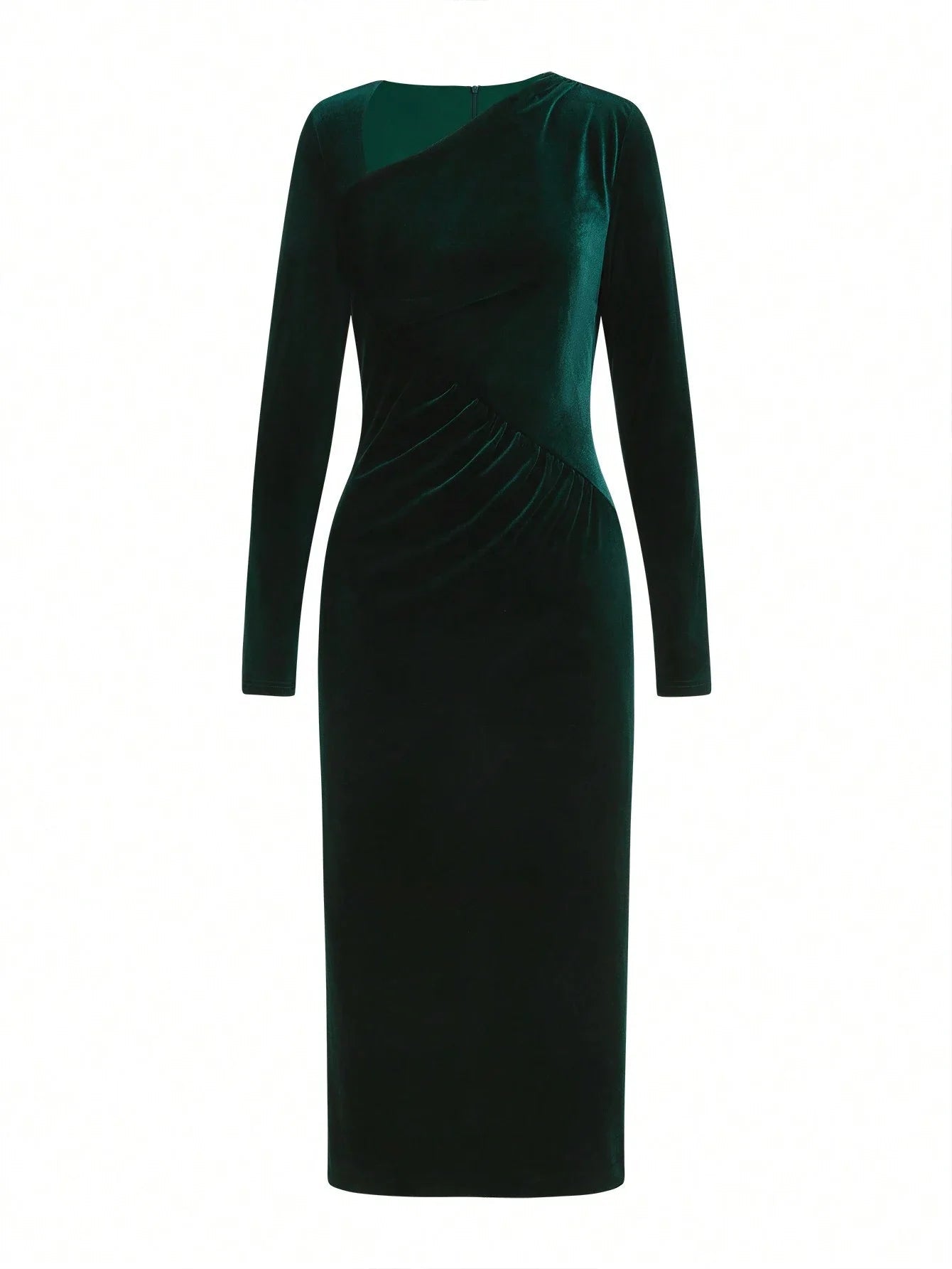 PREMIUM RUCHED VELVET DRESS