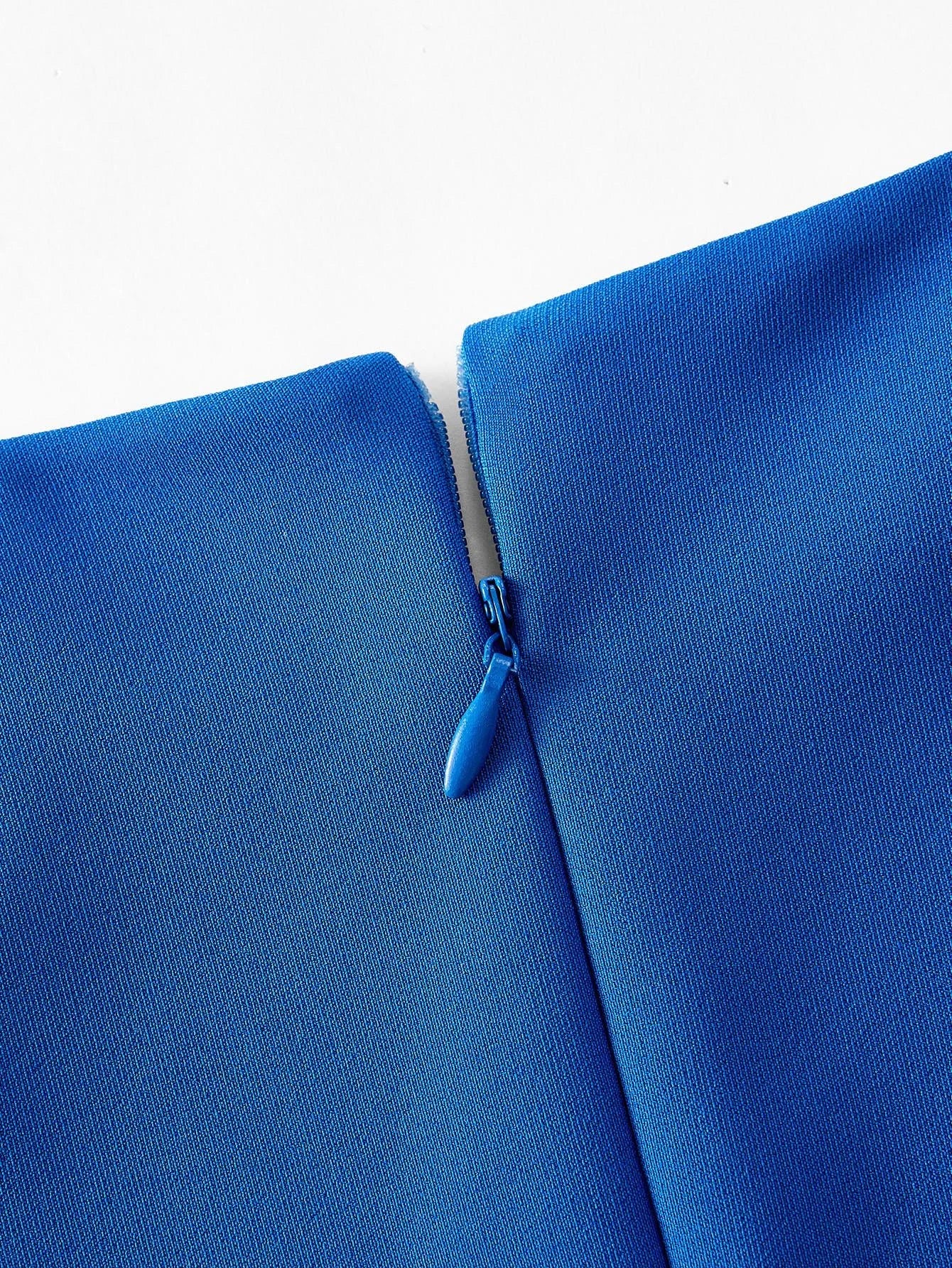 PREMIUM RUCHED WAIST SLIM FIT MIDI DRESS