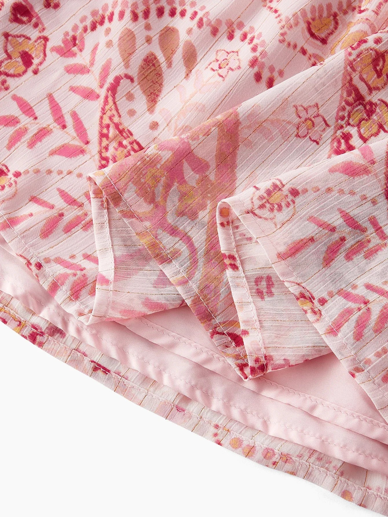 PREMIUM RUFFLE HEM ALL OVER PRINT DRESS