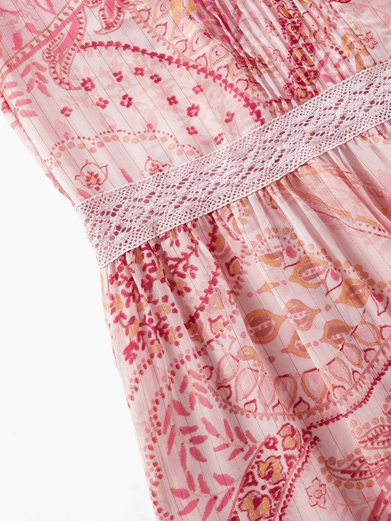 PREMIUM RUFFLE HEM ALL OVER PRINT DRESS