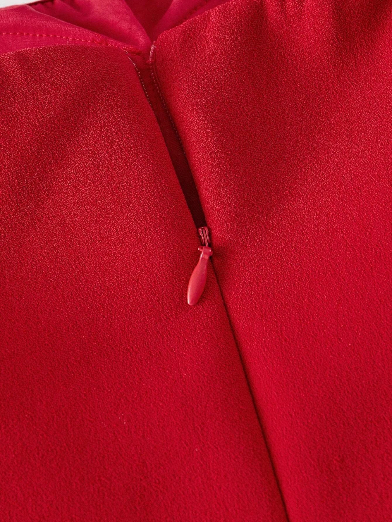 PREMIUM RUFFLE HEM TUBE COCKTAIL DRESS