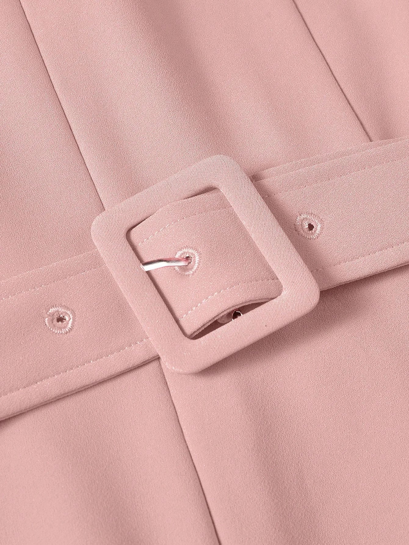 PREMIUM RUFFLE TRIM BELTED DRESS