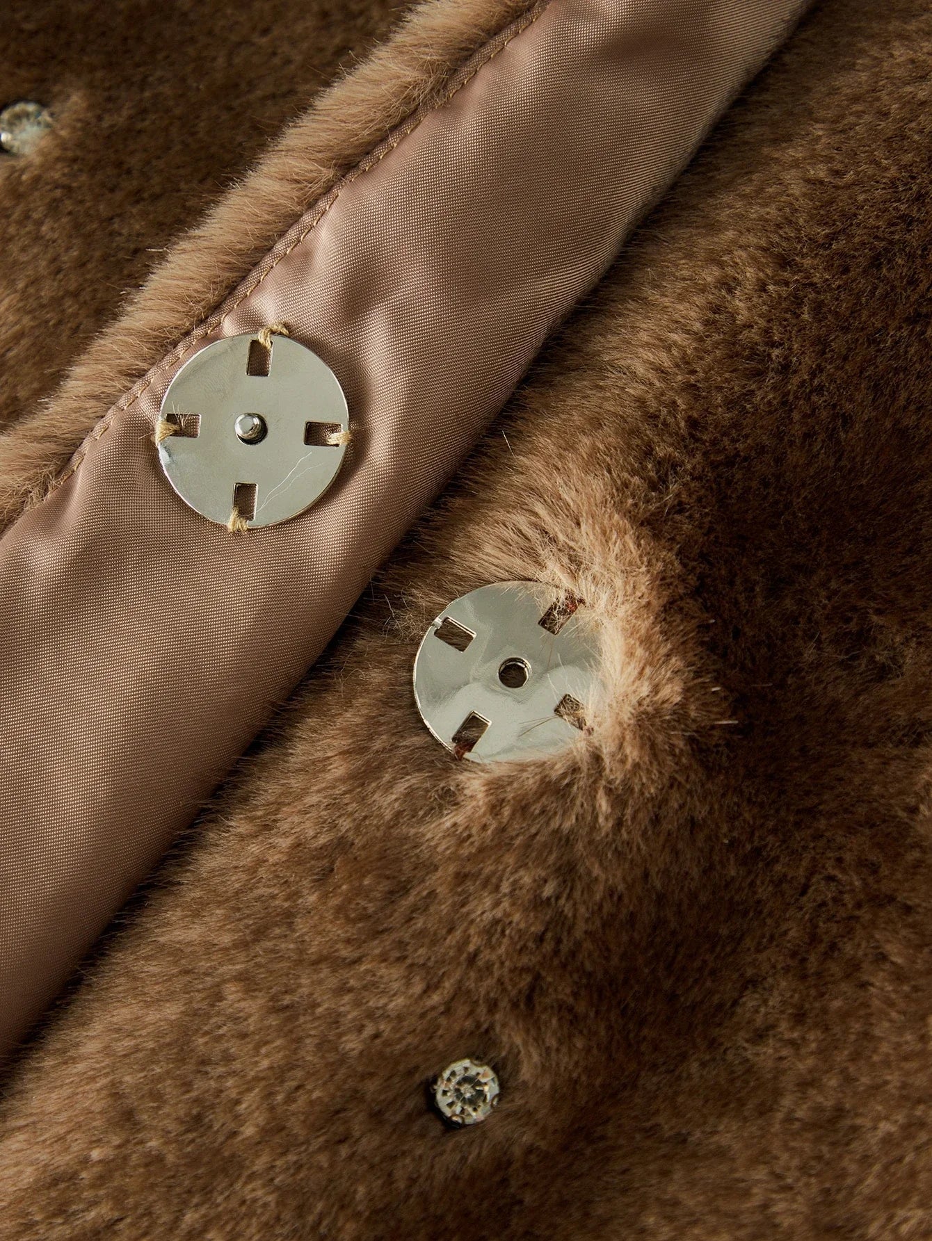 PREMIUM SEQUIN FLORAL DECOR FAUX FUR COAT