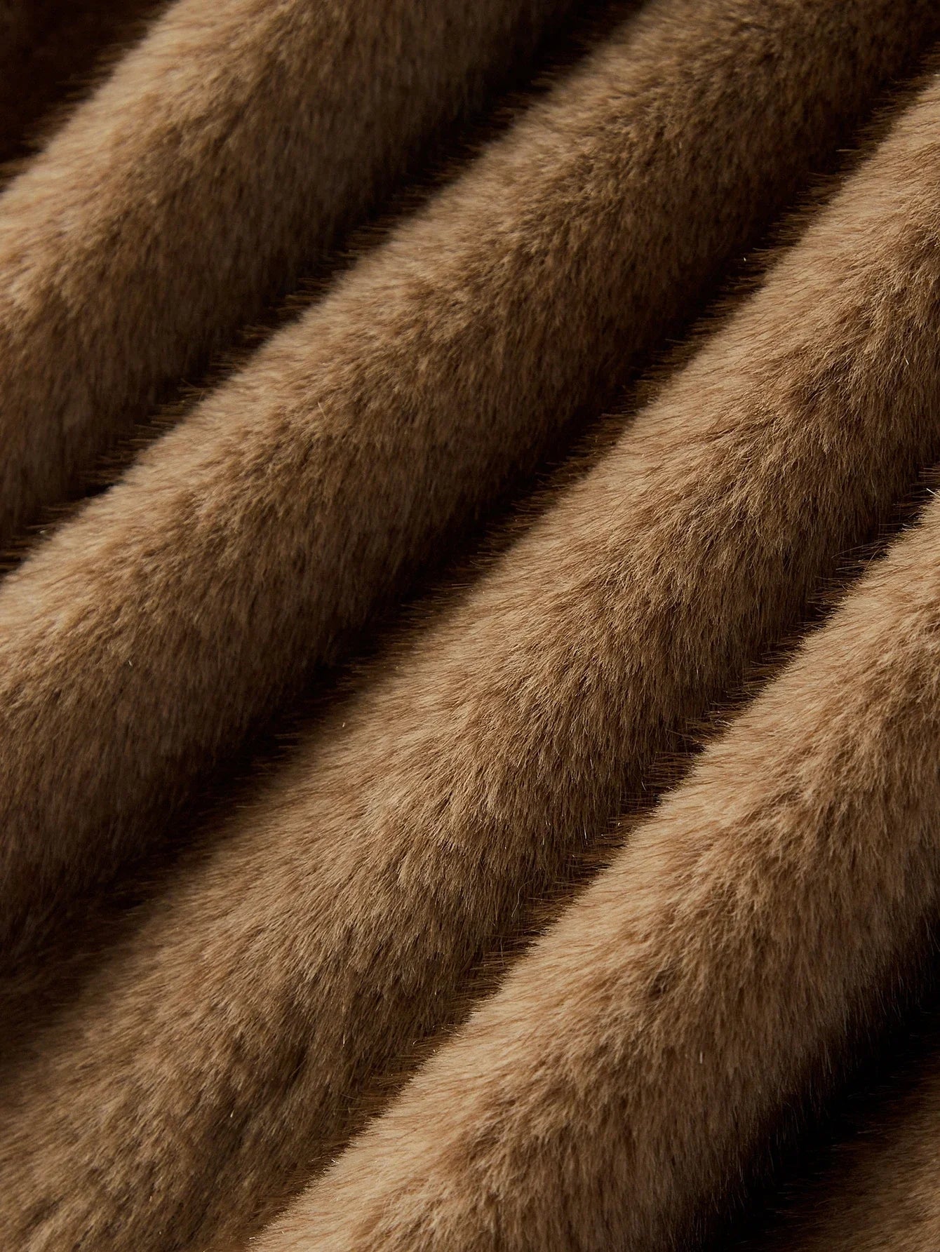 PREMIUM SEQUIN FLORAL DECOR FAUX FUR COAT