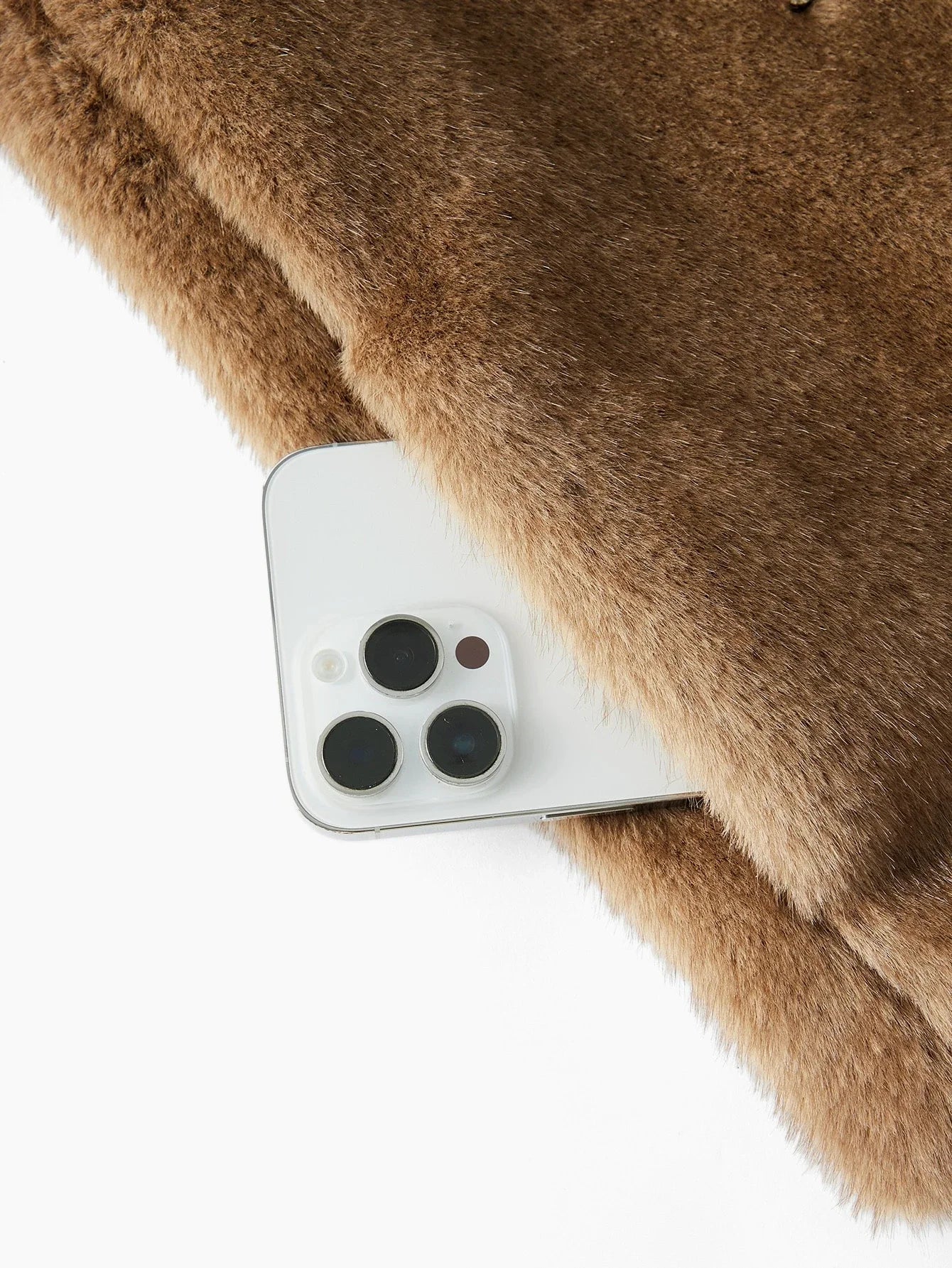 PREMIUM SEQUIN FLORAL DECOR FAUX FUR COAT