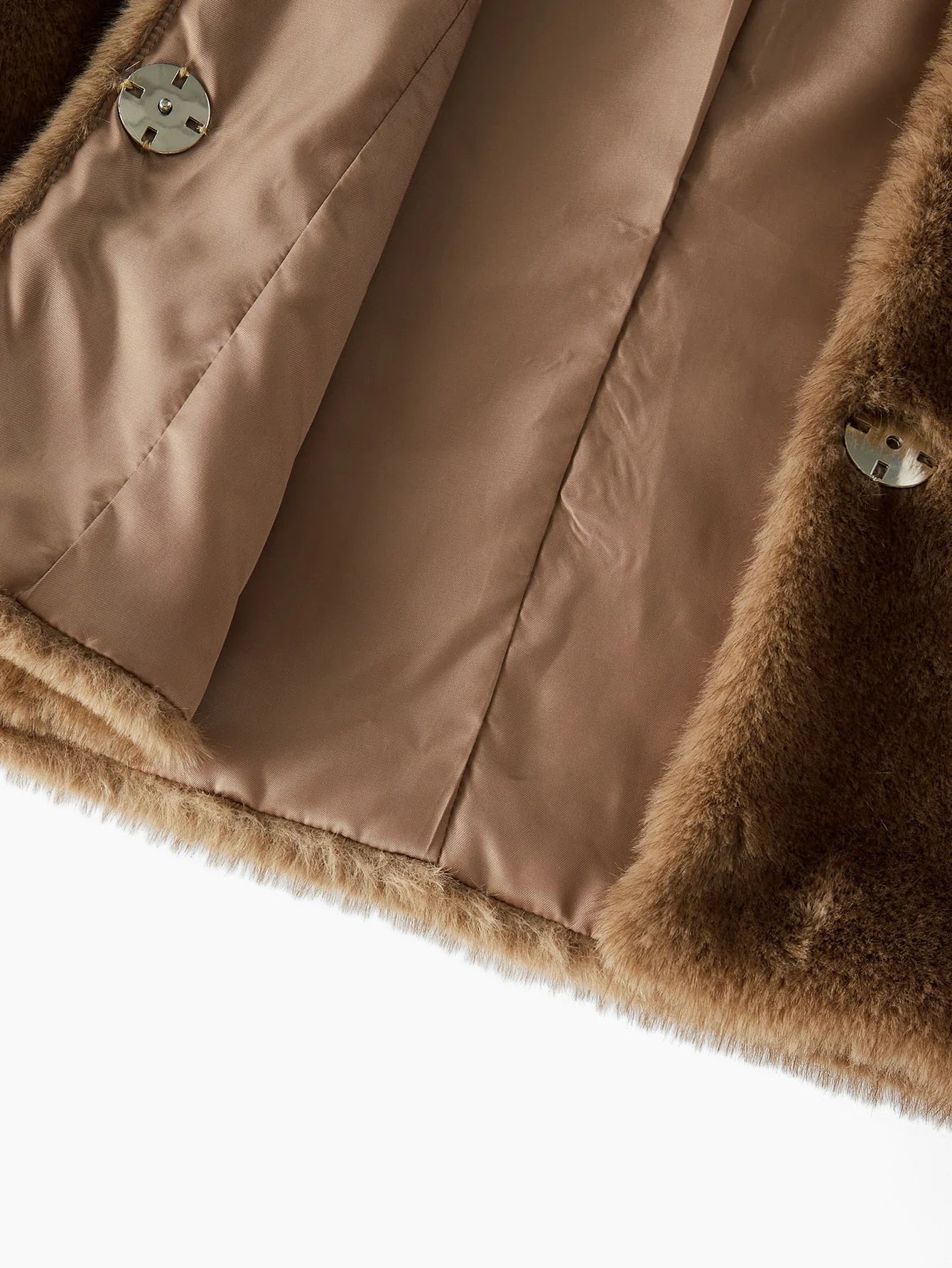 PREMIUM SEQUIN FLORAL DECOR FAUX FUR COAT