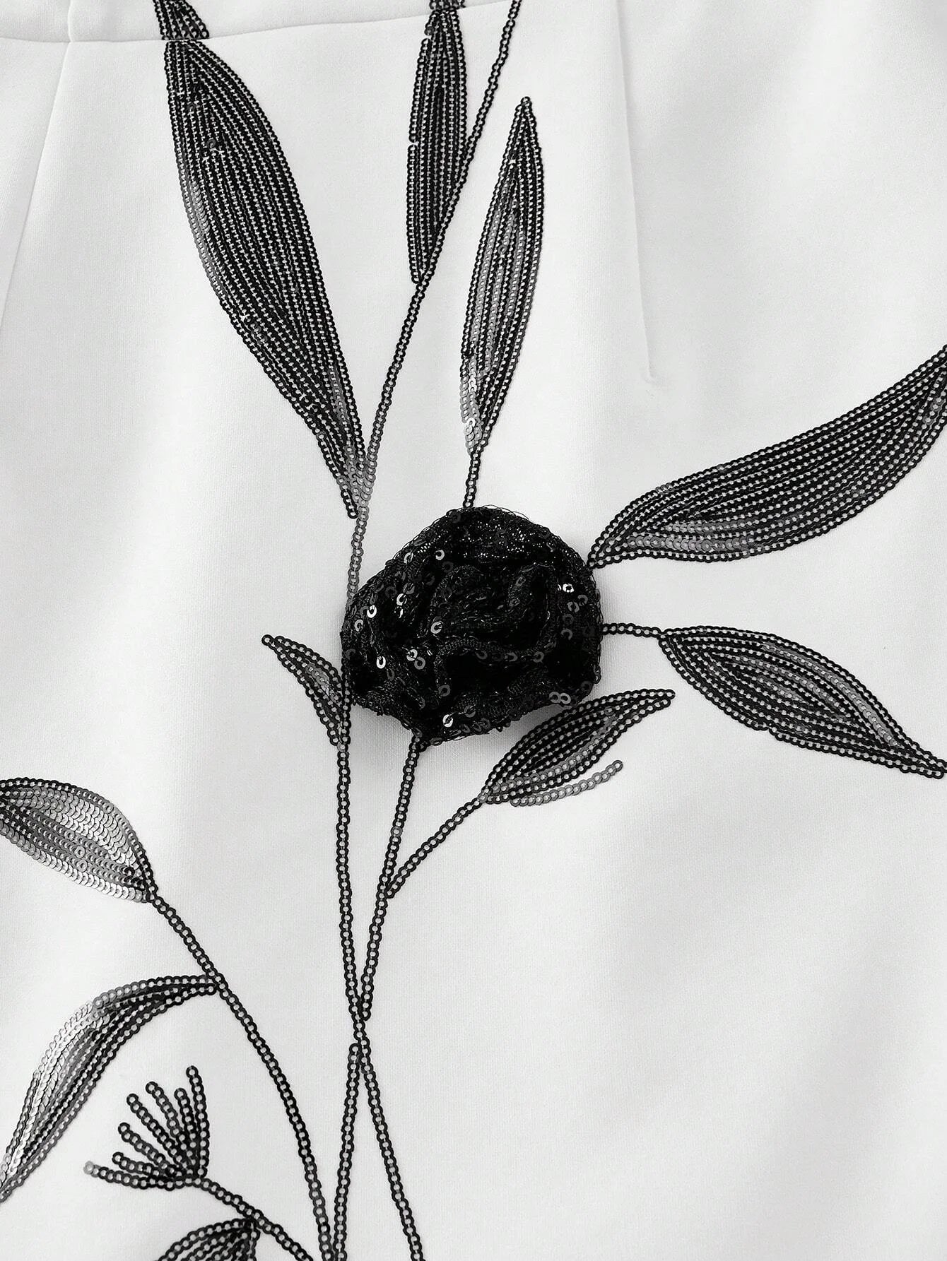 PREMIUM SEQUIN FLORAL PATTERN SLIM FIT COCKTAIL DRESS