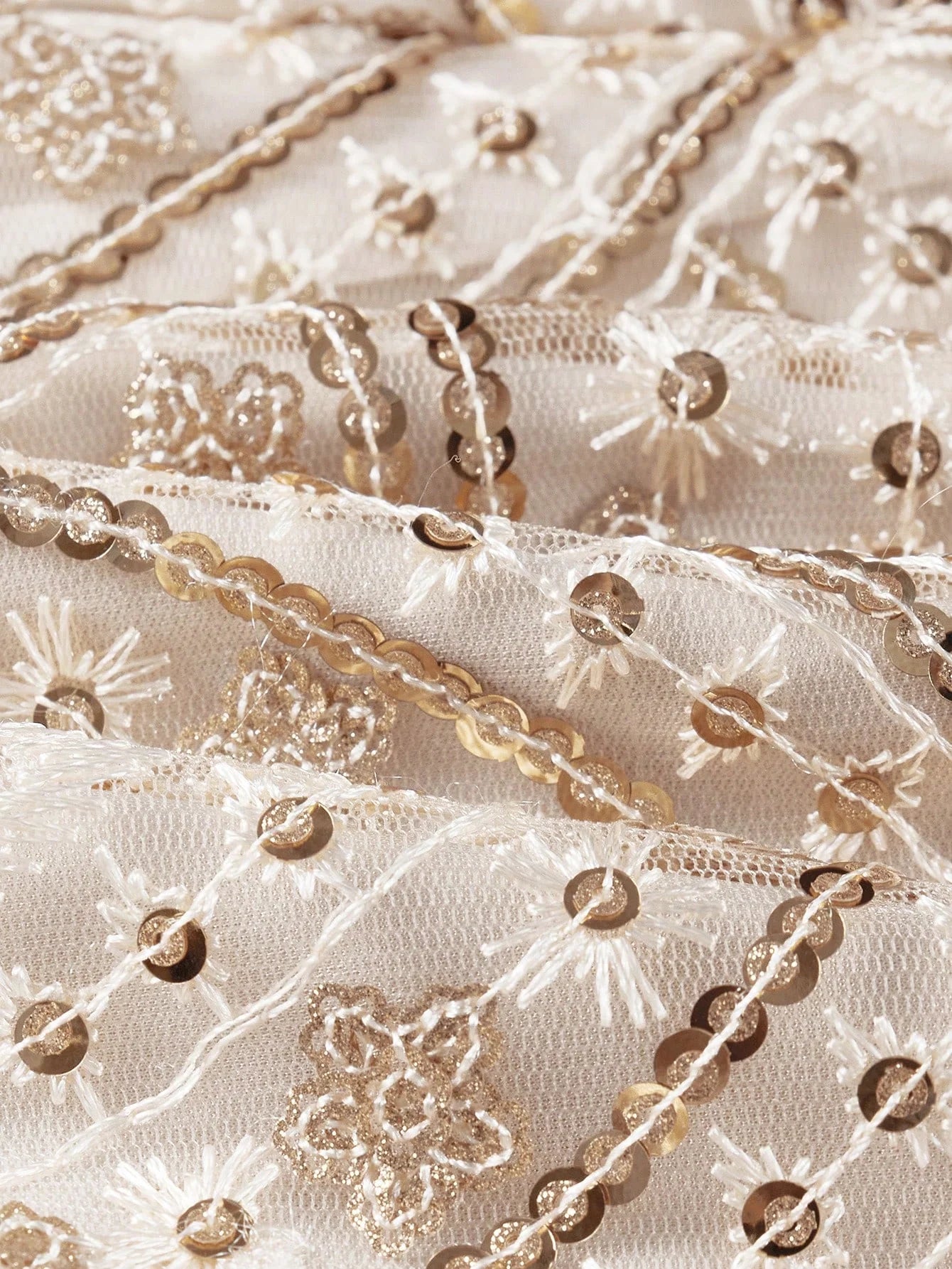 PREMIUM SEQUIN FRINGE MESH DRESS