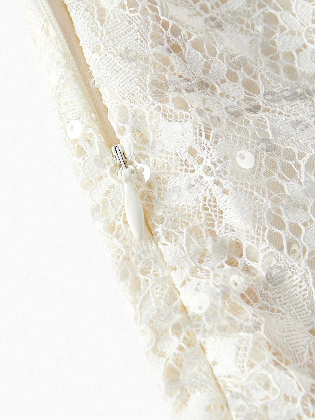 PREMIUM SEQUIN MESH RUFFLE TRIM CAPE amp DRESS