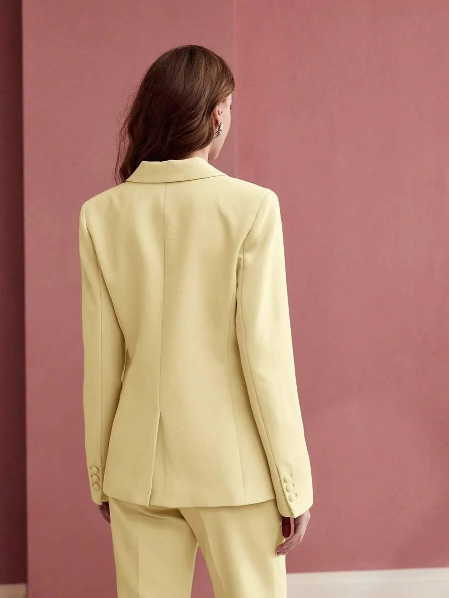 PREMIUM SINGLE BUTTON STRIPED PRINT BLAZER