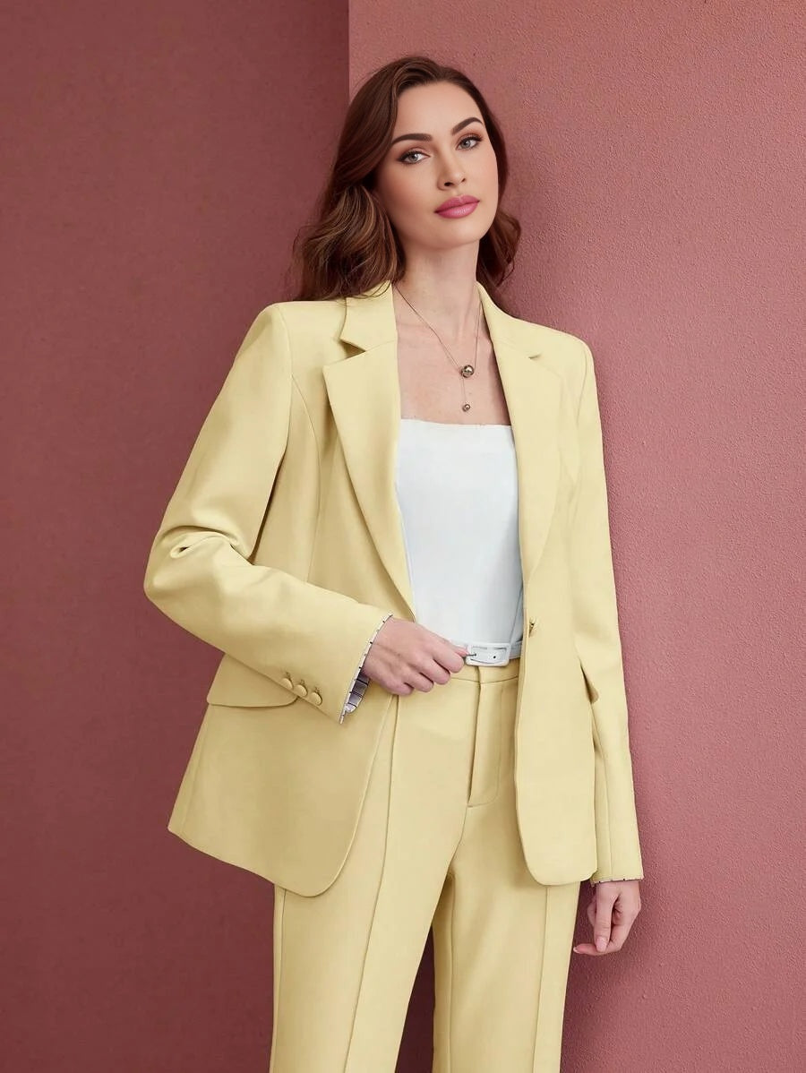 PREMIUM SINGLE BUTTON STRIPED PRINT BLAZER