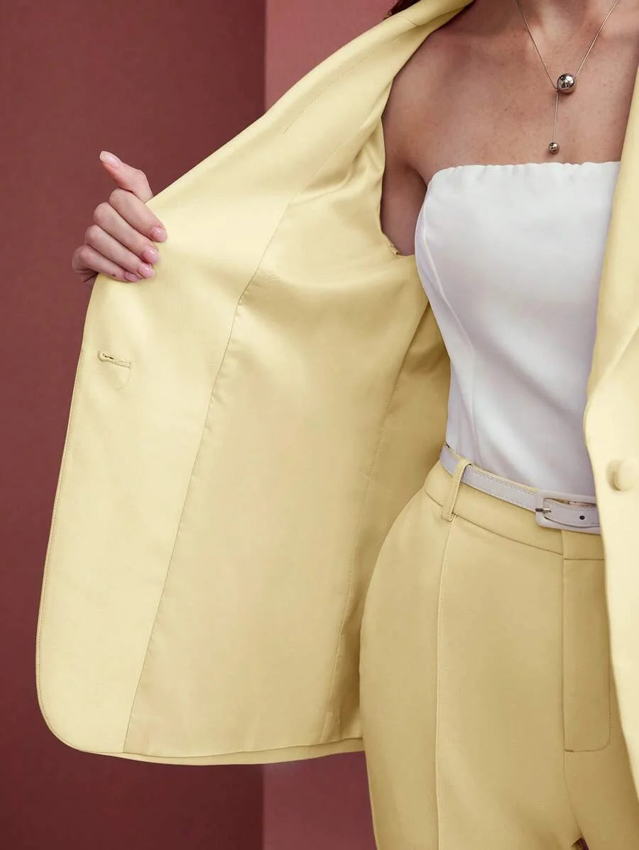 PREMIUM SINGLE BUTTON STRIPED PRINT BLAZER