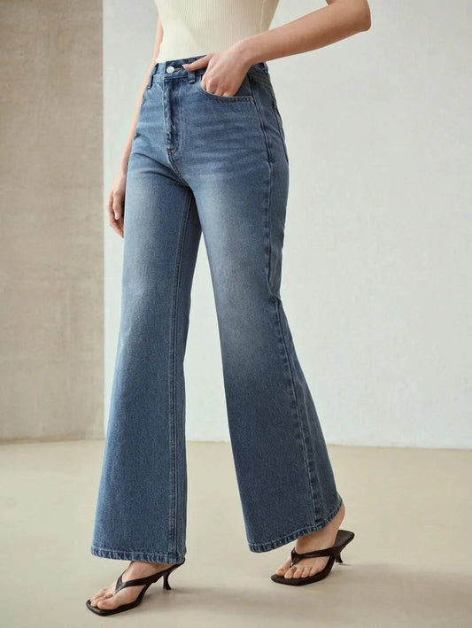 PREMIUM SLANT POCKET FLARE LEG JEANS