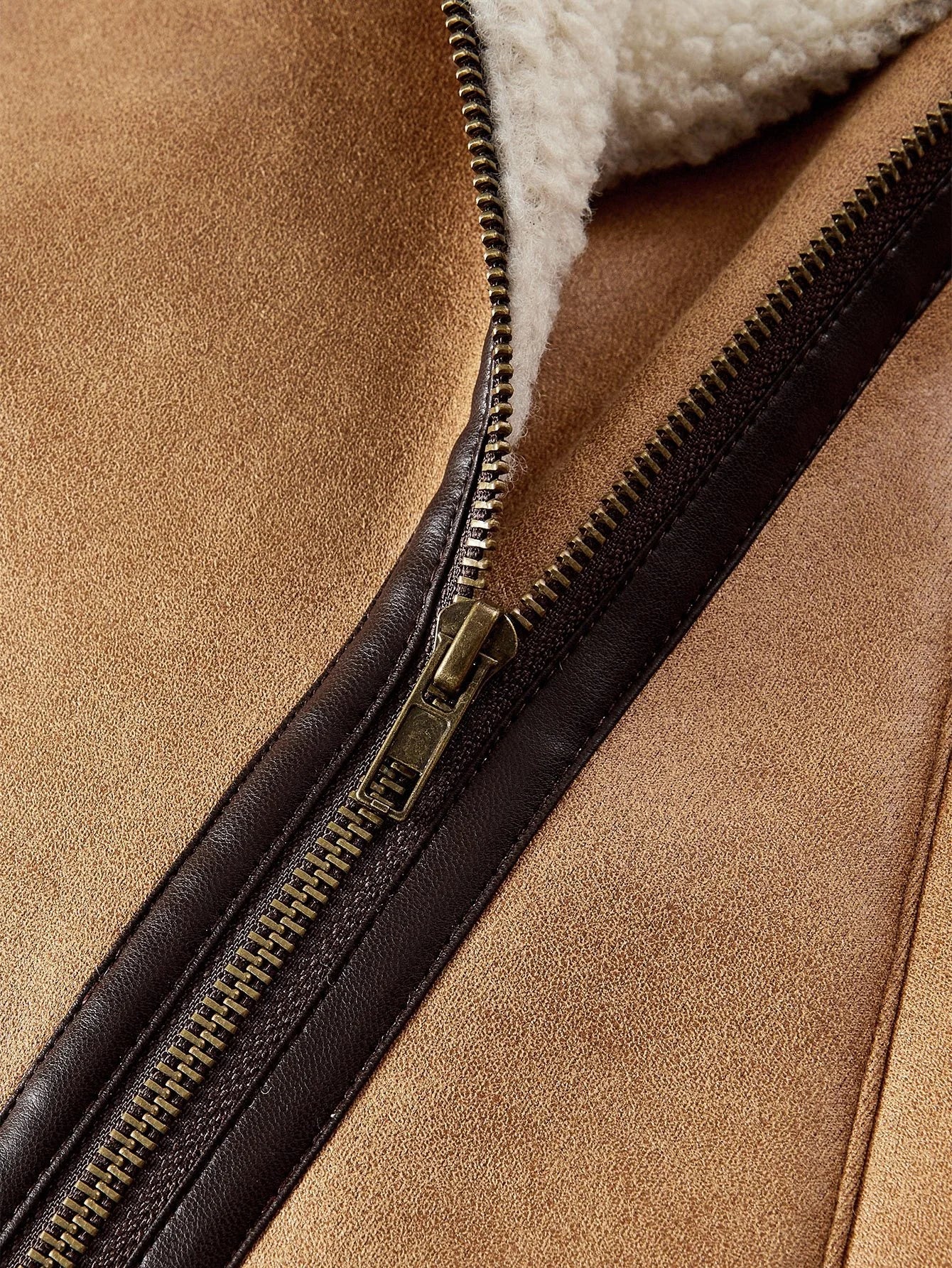 PREMIUM SLEEVELESS FAUX FUR COLLAR LEATHER JACKET