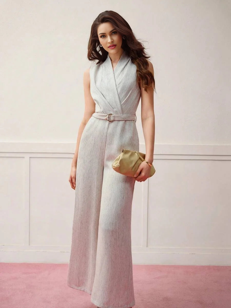 PREMIUM SLEEVELESS WIDE LEG JUMPSUIT