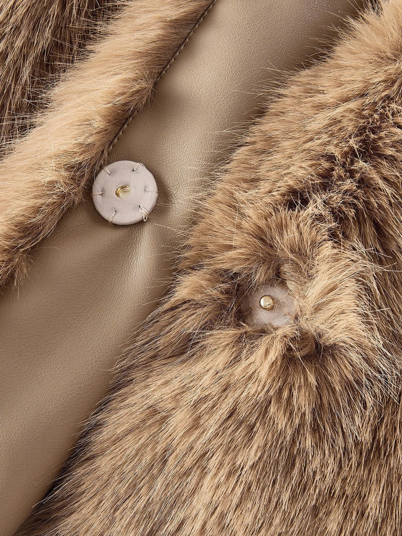 PREMIUM SNAP BUTTON SLEEVELESS FAUX FUR COAT FOR AUTUMN amp WINTER