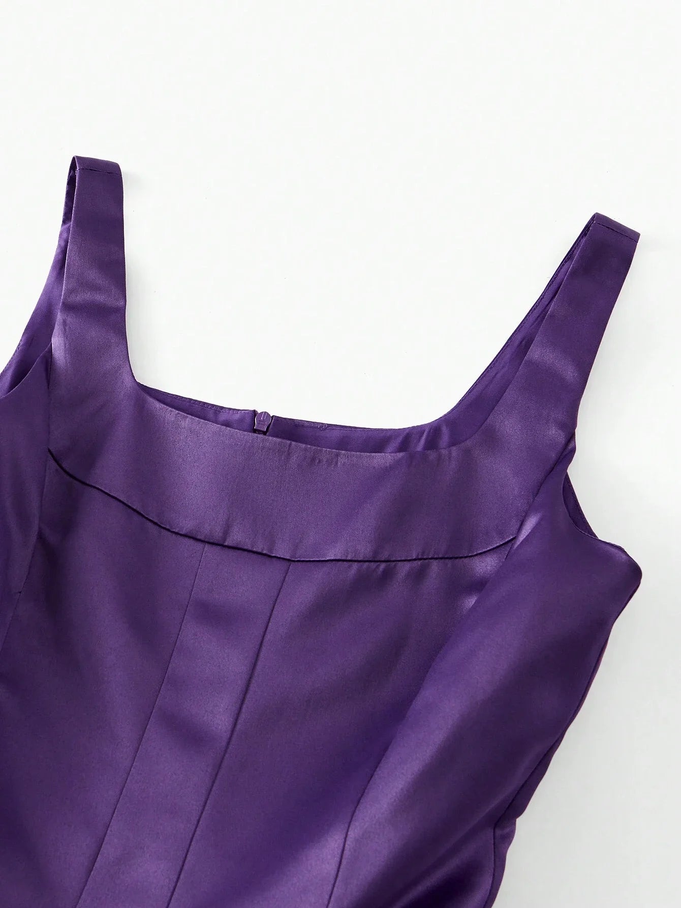 PREMIUM SOLID BUCKLE BELTED FLARE HEM LONG DRESS