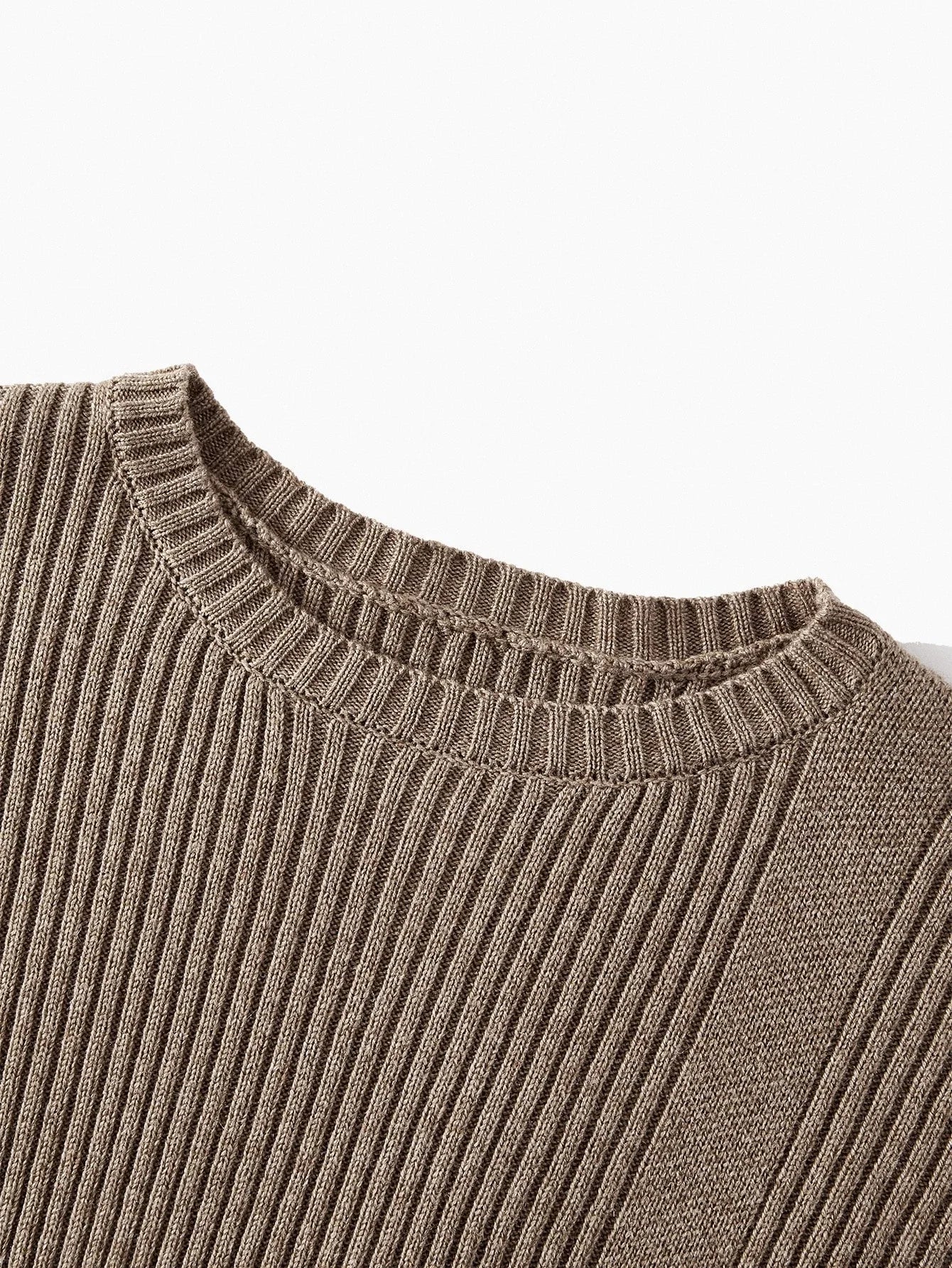 PREMIUM SOLID BUTTON DETAIL SPLIT HEM OVERSIZE SWEATER amp KNIT SKIRT SET