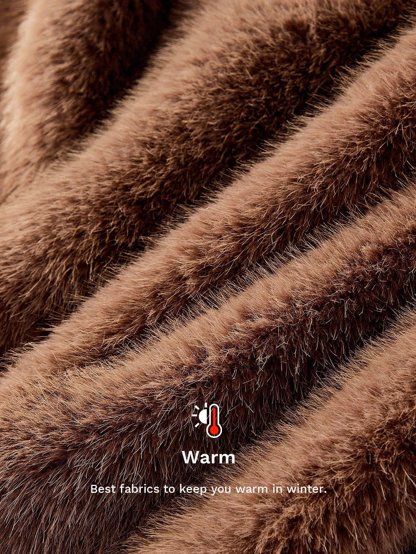 PREMIUM SOLID BUTTON PLACKET FAUX FUR COAT