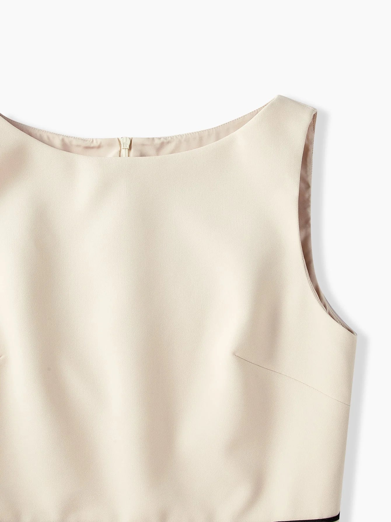 PREMIUM SOLID CHAIN DETAIL CONTRAST PIPING DRESSSUMMER OUTFITS