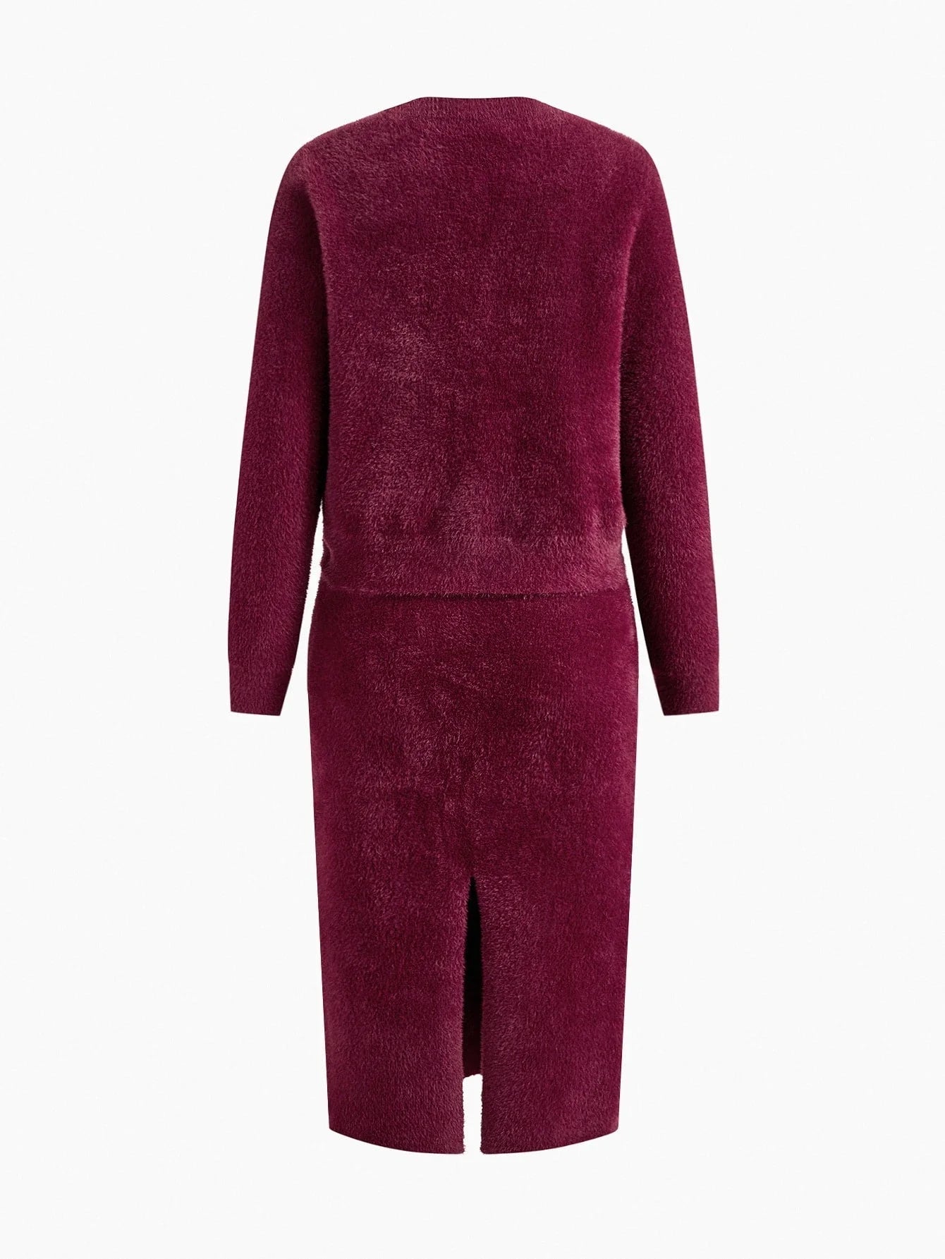 PREMIUM SOLID FLORAL METAL BUTTON PLACKET CARDIGAN amp KNIT SKIRT SET