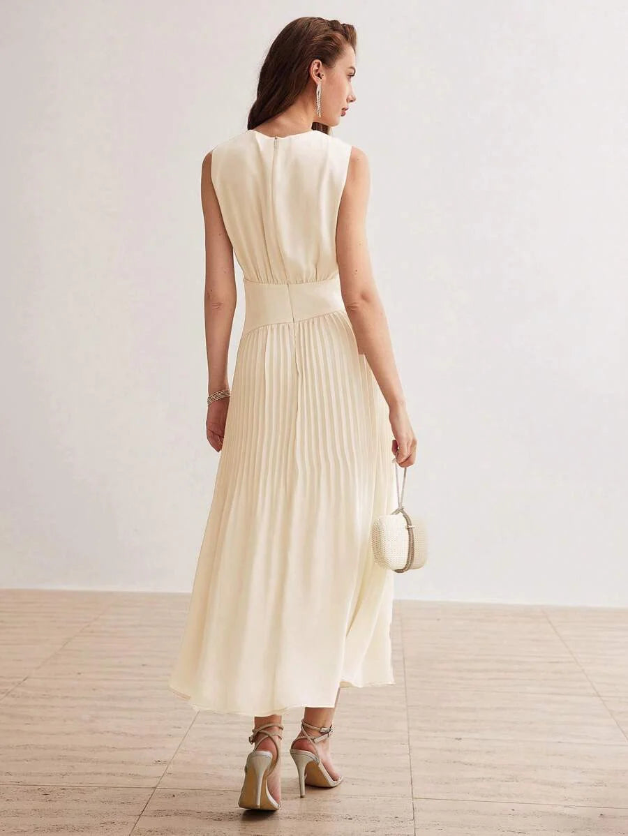 PREMIUM SOLID FOLD PLEATED DRESSSUMMER OUTFITS