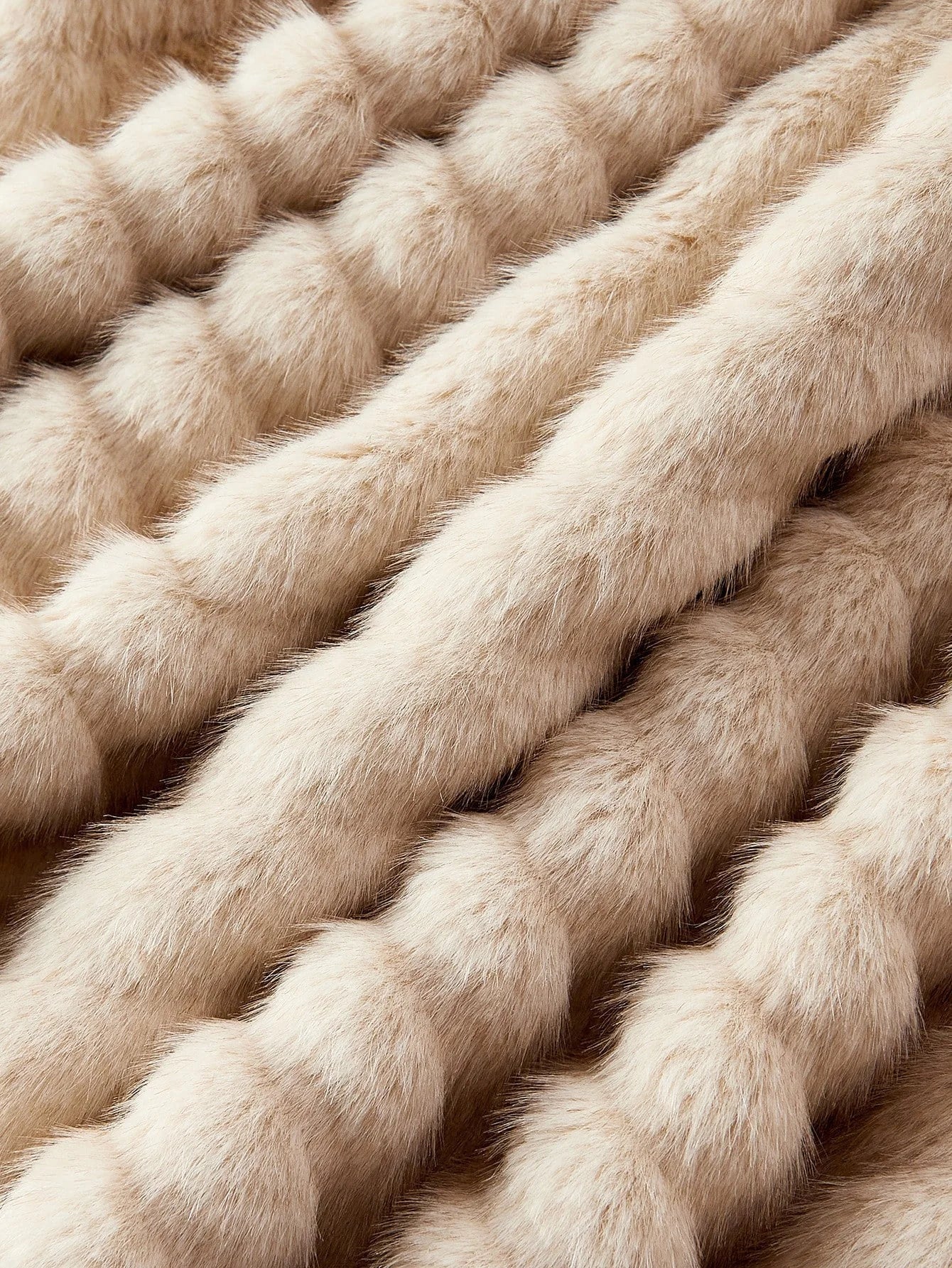 PREMIUM SOLID LAPEL COLLAR FAUX FUR COAT