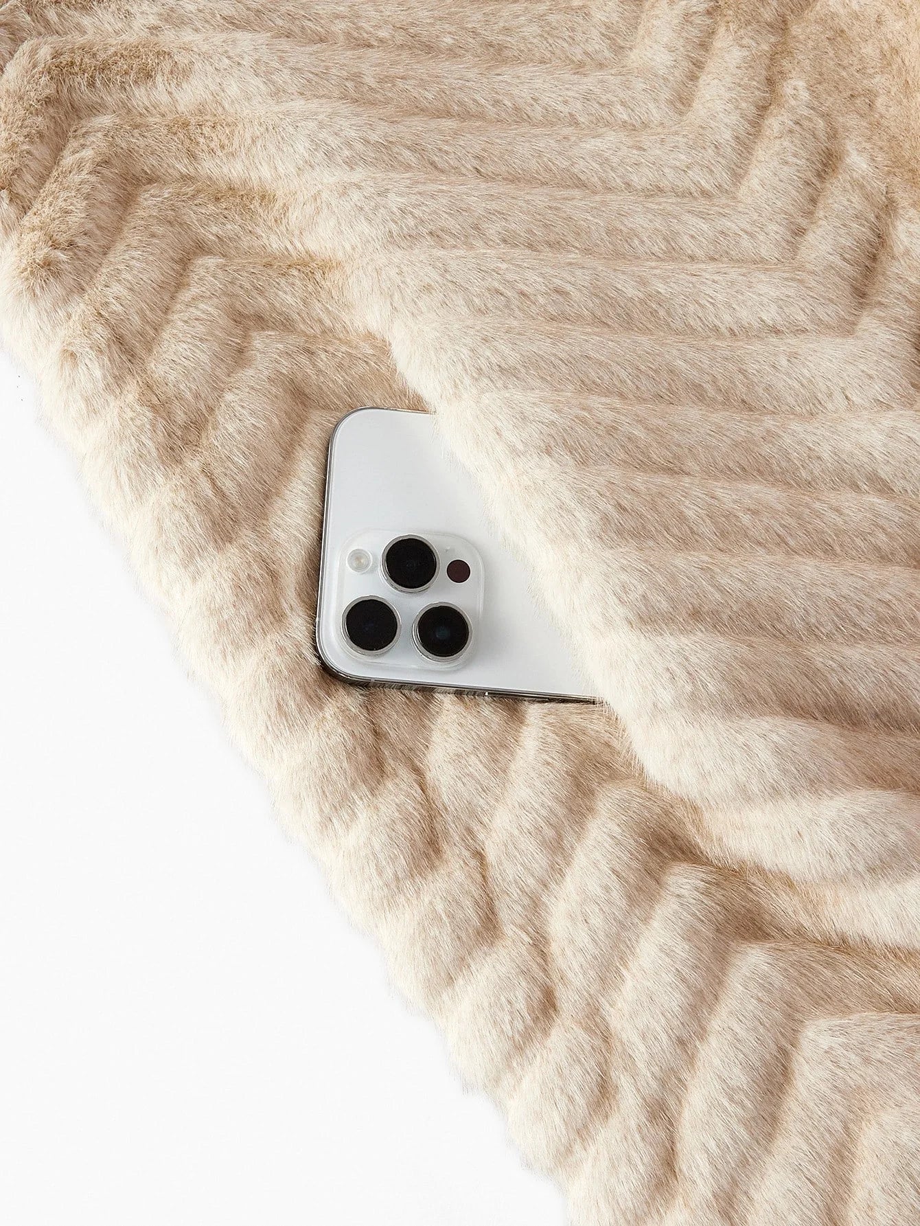 PREMIUM SOLID LAPEL COLLAR FAUX FUR COAT