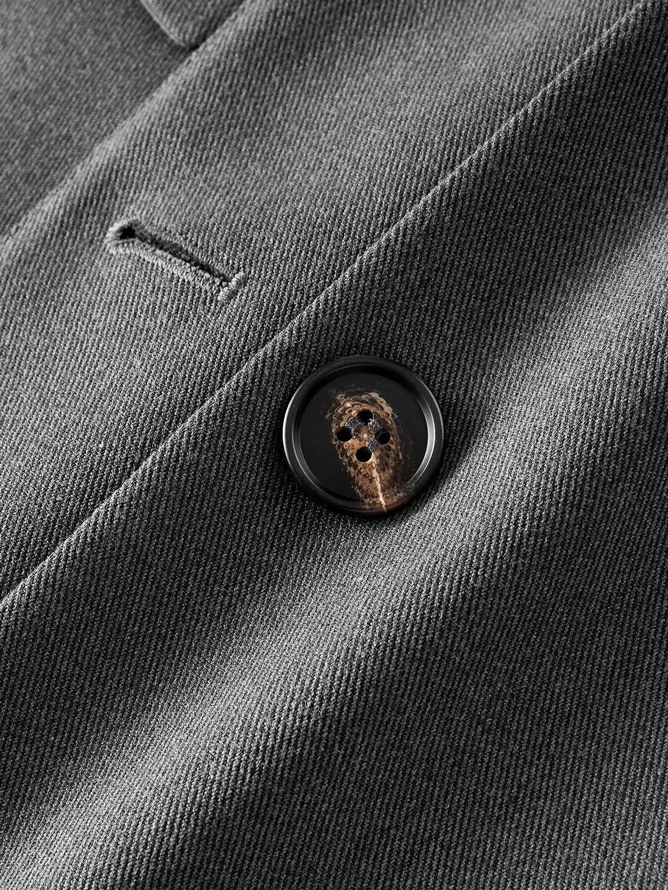 PREMIUM SOLID LAPEL COLLAR SINGLE BREASTED PLACKET FLAP DETAIL BLAZER