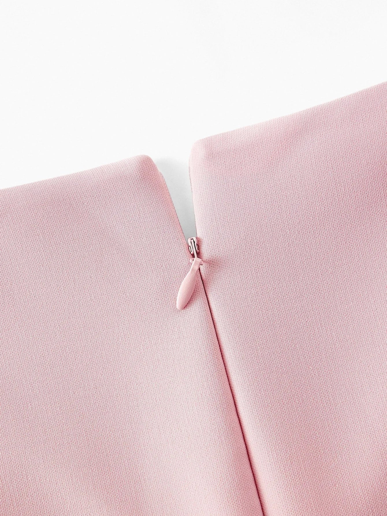 PREMIUM SOLID NOTCH NECK BELTED ZIPPER MIDI DRESS