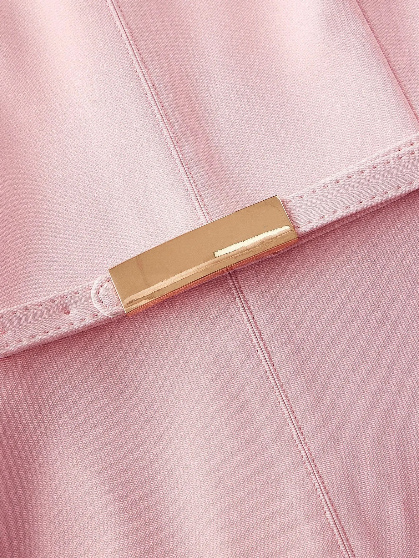 PREMIUM SOLID NOTCH NECK BELTED ZIPPER MIDI DRESS