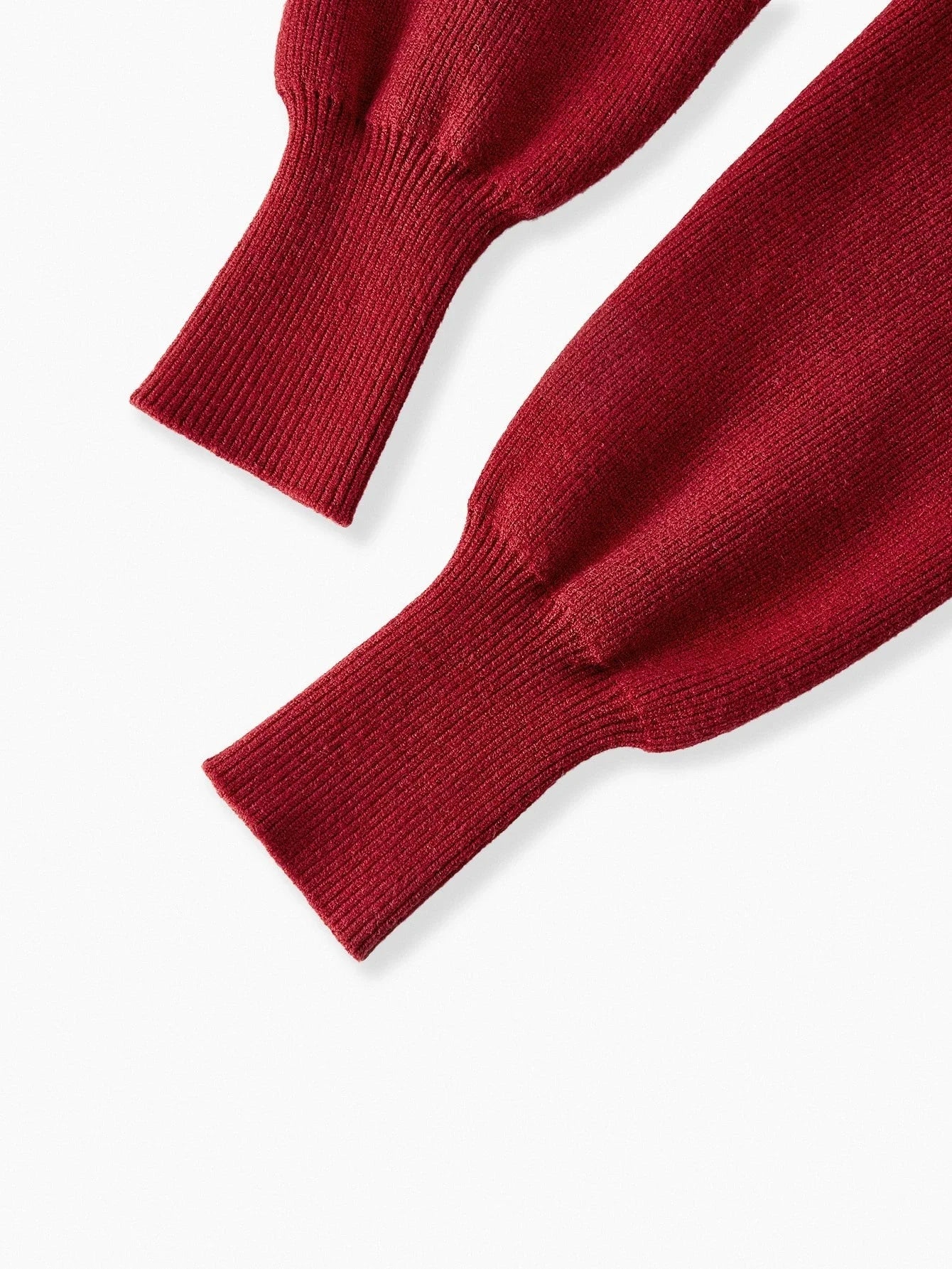 PREMIUM SOLID PLUNGING NECK METAL BUTTON PLACKET LANTERN SLEEVE WIDE HEM CARDIGAN