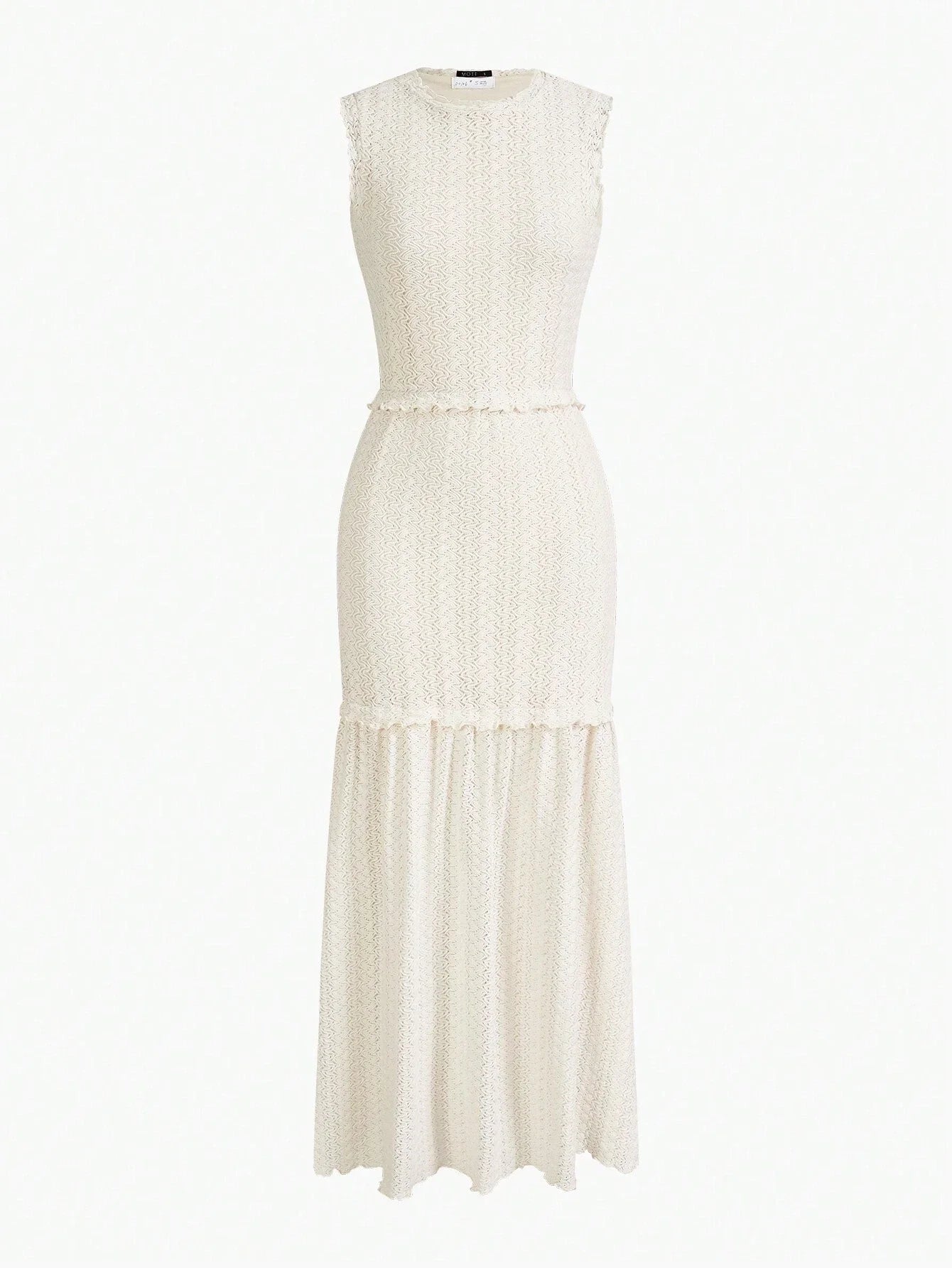 PREMIUM SOLID TEXTURED FRILL TRIM DRESS FOR SUMMERSUMMER OUTFITS