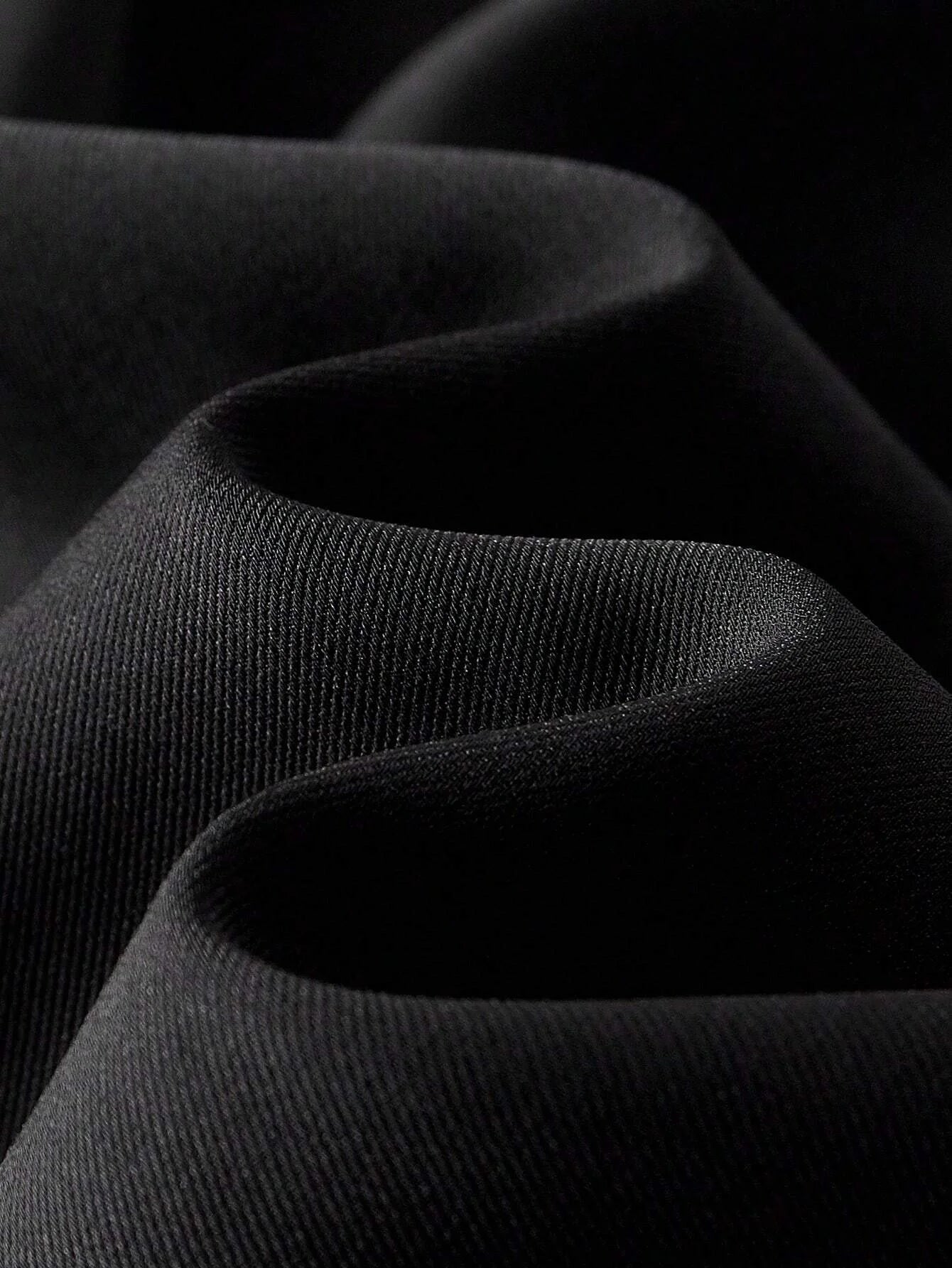 PREMIUM SOLID VNECK PLEATED PANEL HEM DRESS WITHOUT BELT