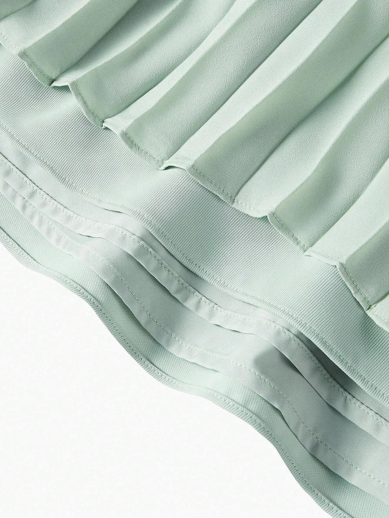 PREMIUM SOLID VNECK RUFFLE ARMHOLE FOLD PLEATED DRESSSUMMER OUTFITS