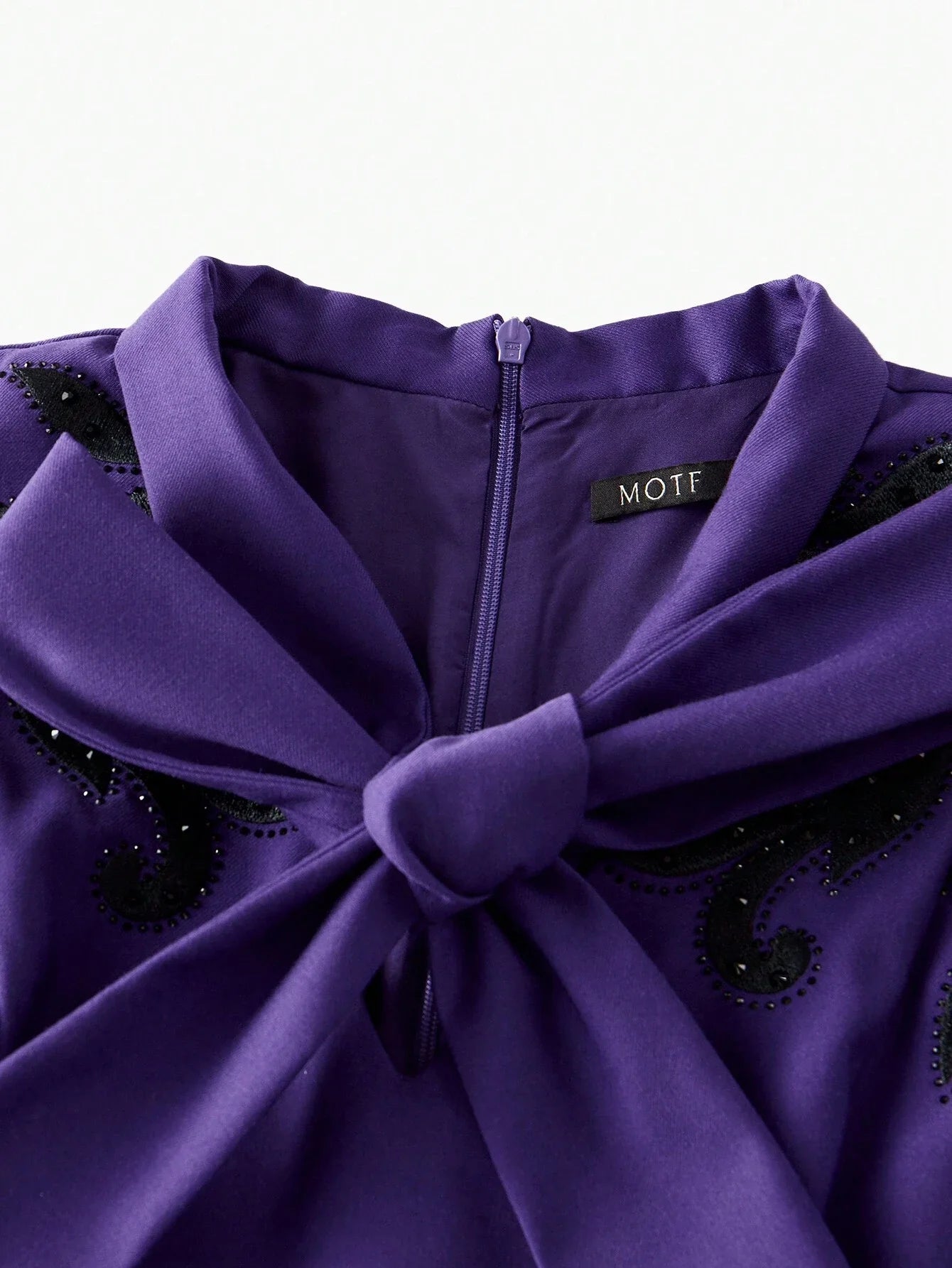 PREMIUM SPLIT SLEEVE TIE NECK JUMPSUIT