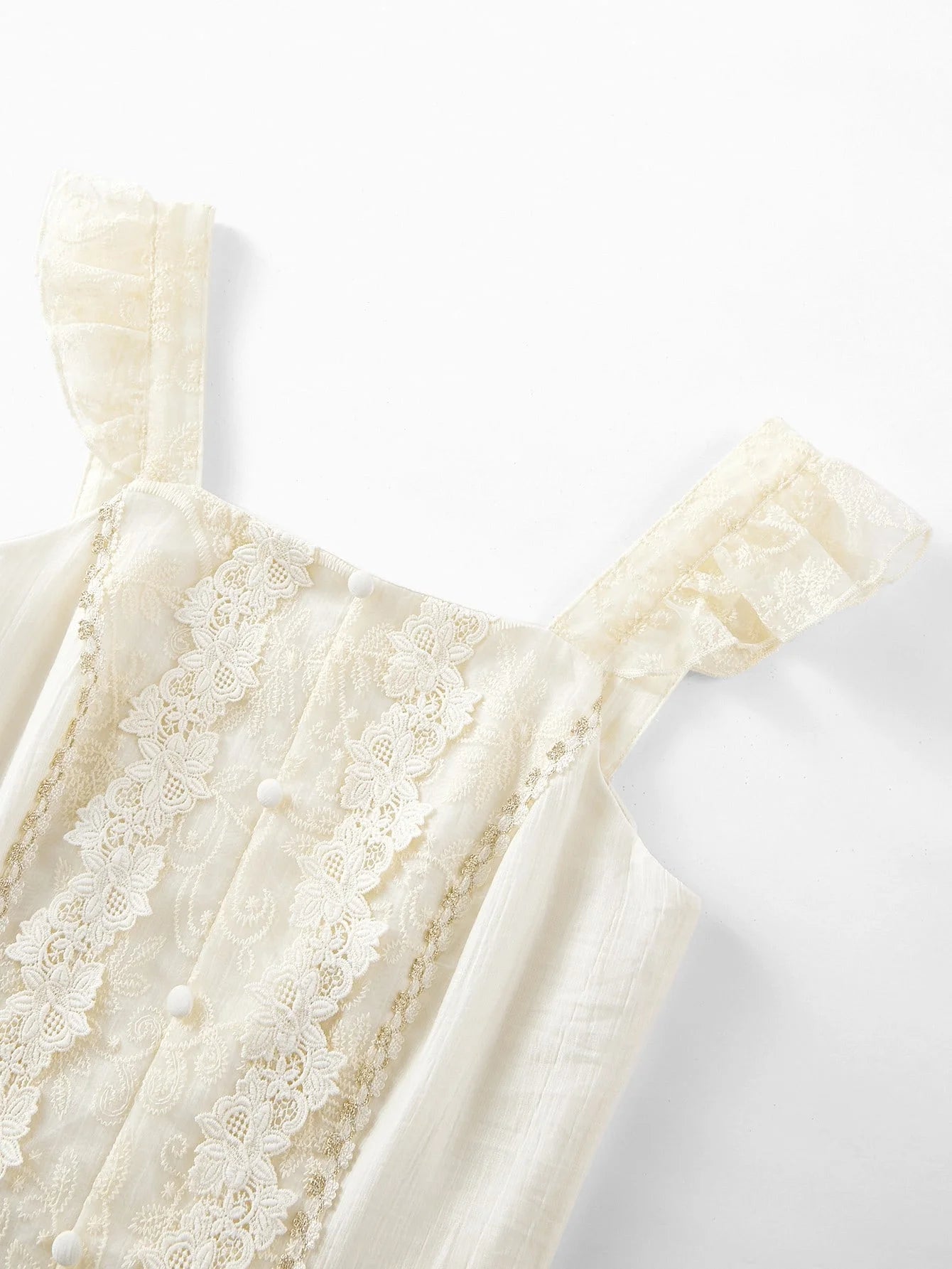 PREMIUM SPLIT THIGH RUFFLE TRIM DRESS