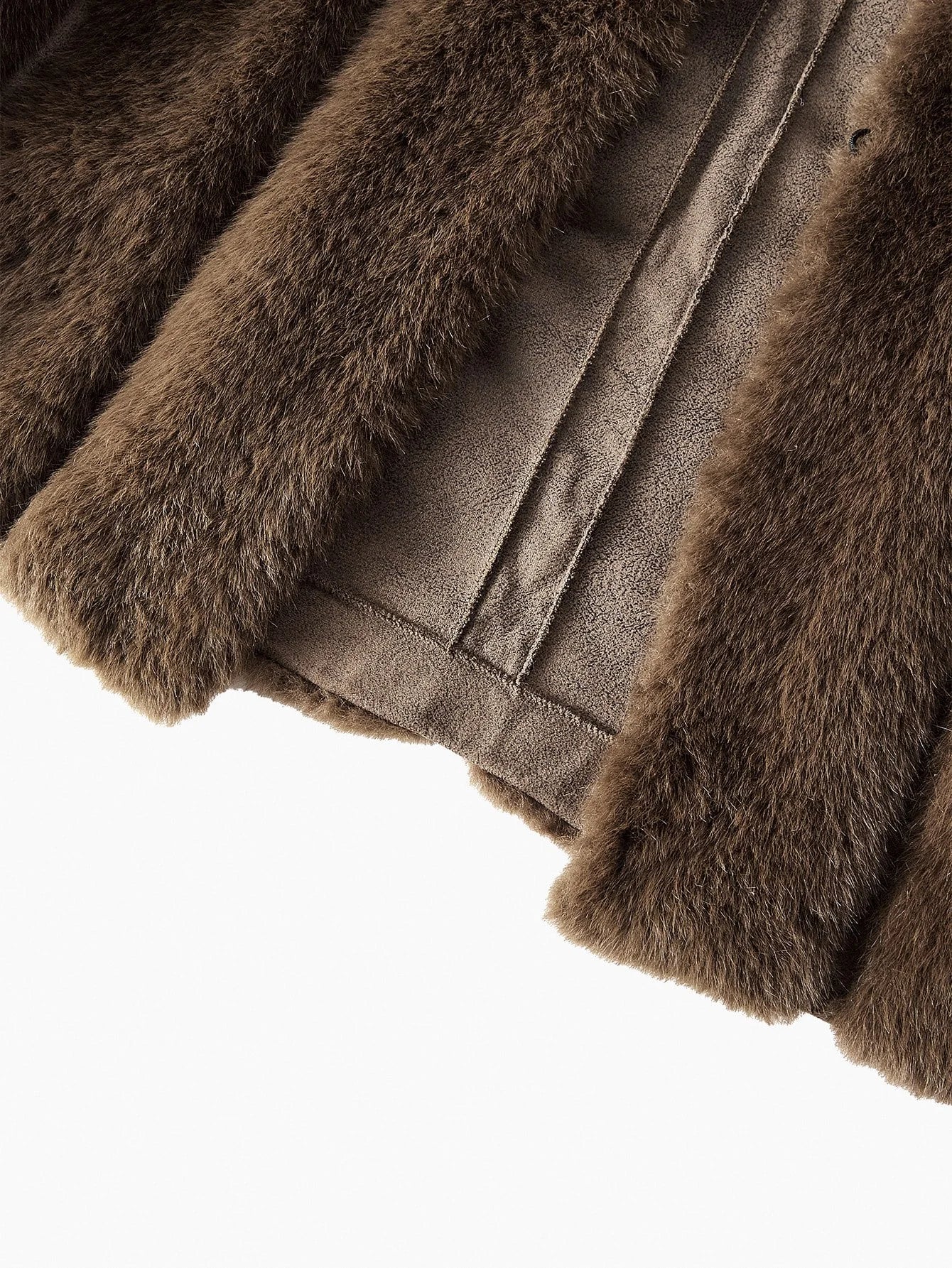 PREMIUM STAND COLLAR FAUX FUR COAT FALL WINTER