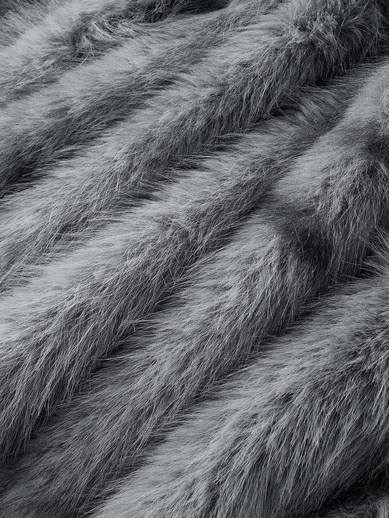 PREMIUM STANDER COLLAR FAUX FUR COAT FALL WINTER