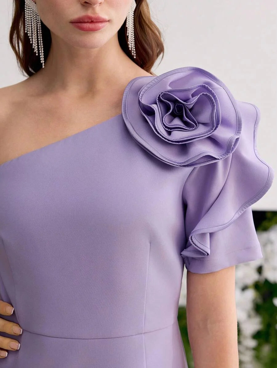 PREMIUM STEREO FLORAL BIAS CUT DRESS