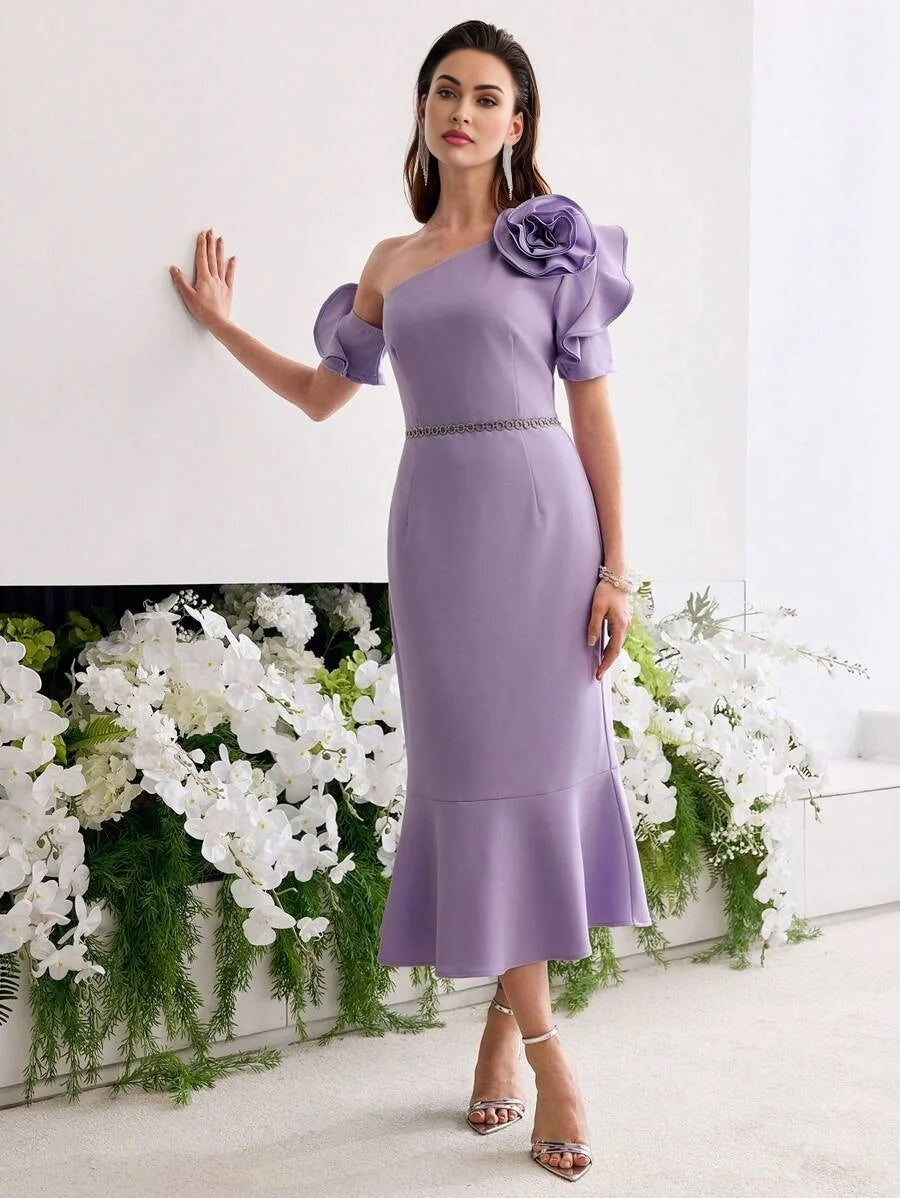 PREMIUM STEREO FLORAL BIAS CUT DRESS