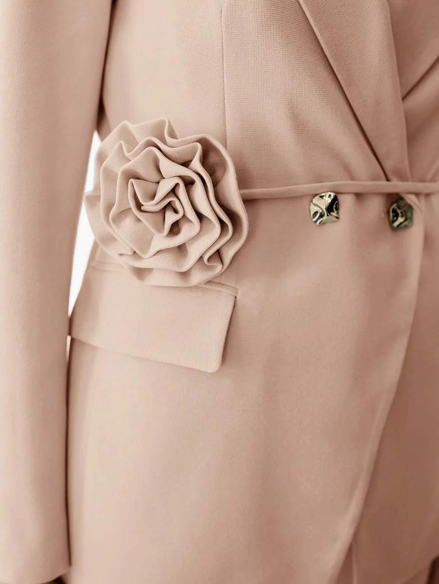 PREMIUM STEREO FLORAL DOUBLE BREASTED BLAZER