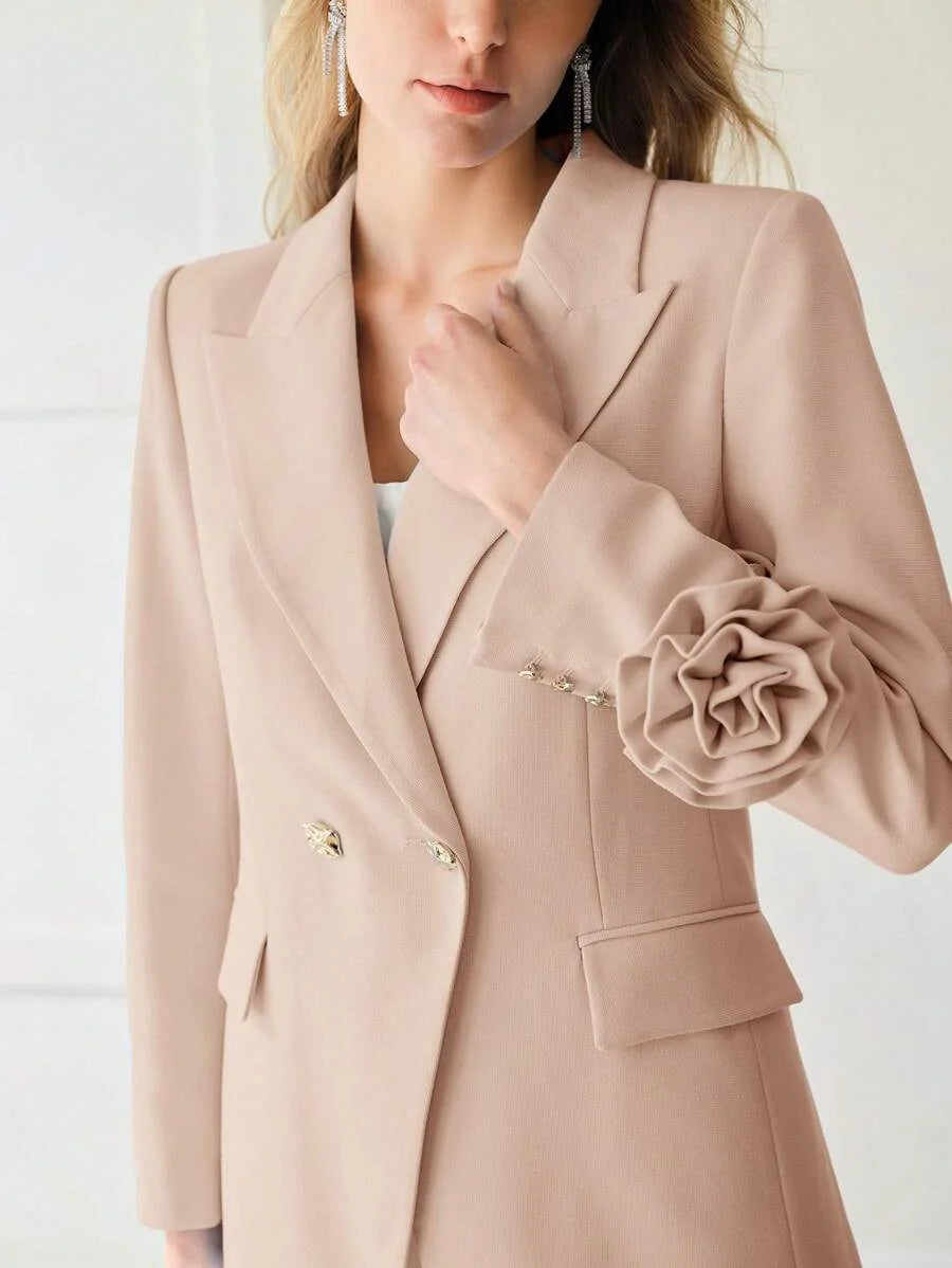 PREMIUM STEREO FLORAL DOUBLE BREASTED BLAZER