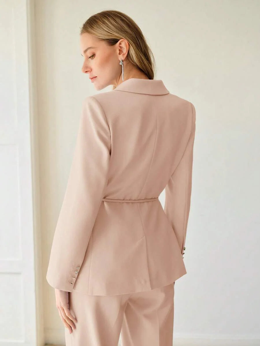 PREMIUM STEREO FLORAL DOUBLE BREASTED BLAZER